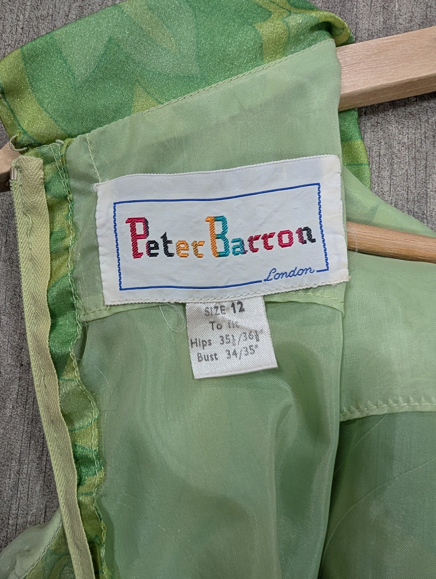 1960s Peter Barron green dress - S/8/10