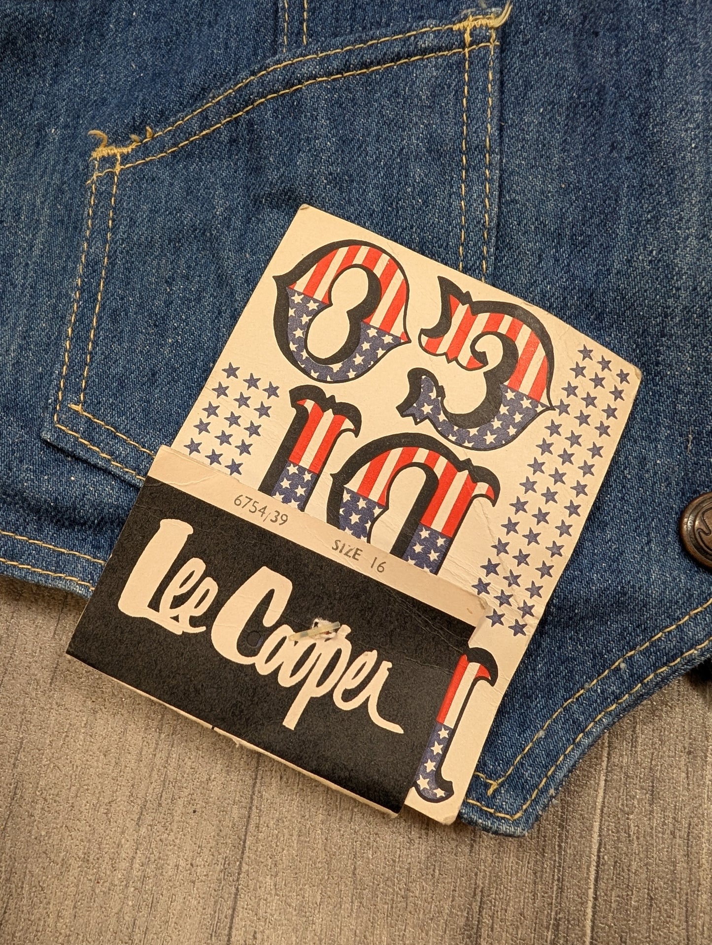 Deadstock 1970s Lee Cooper waistcoat