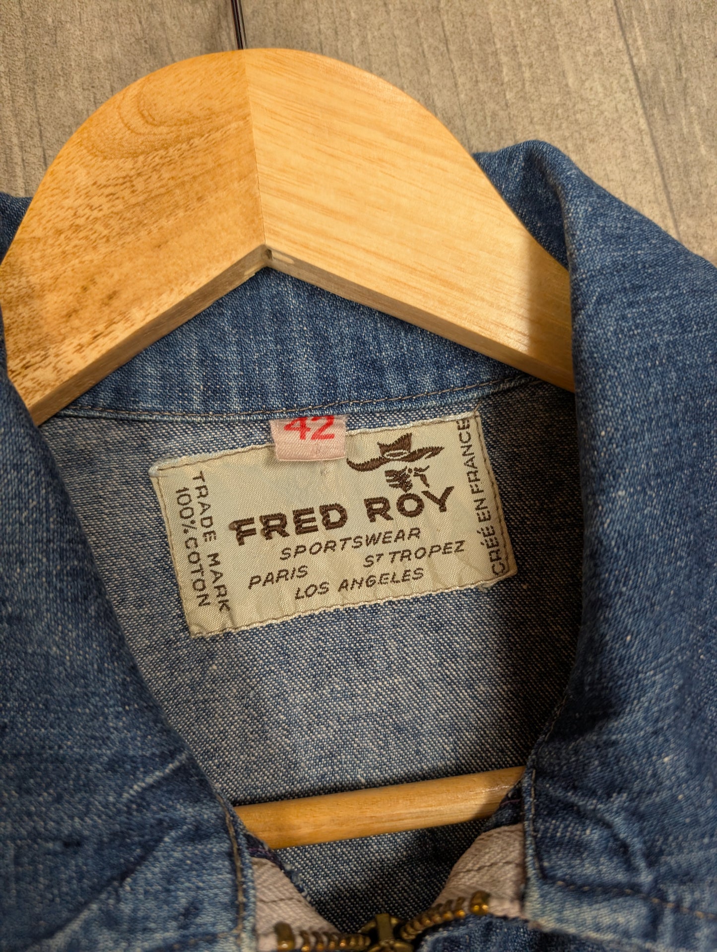 Epic 1970s Fred Roy denim jumpsuit - S/8/10