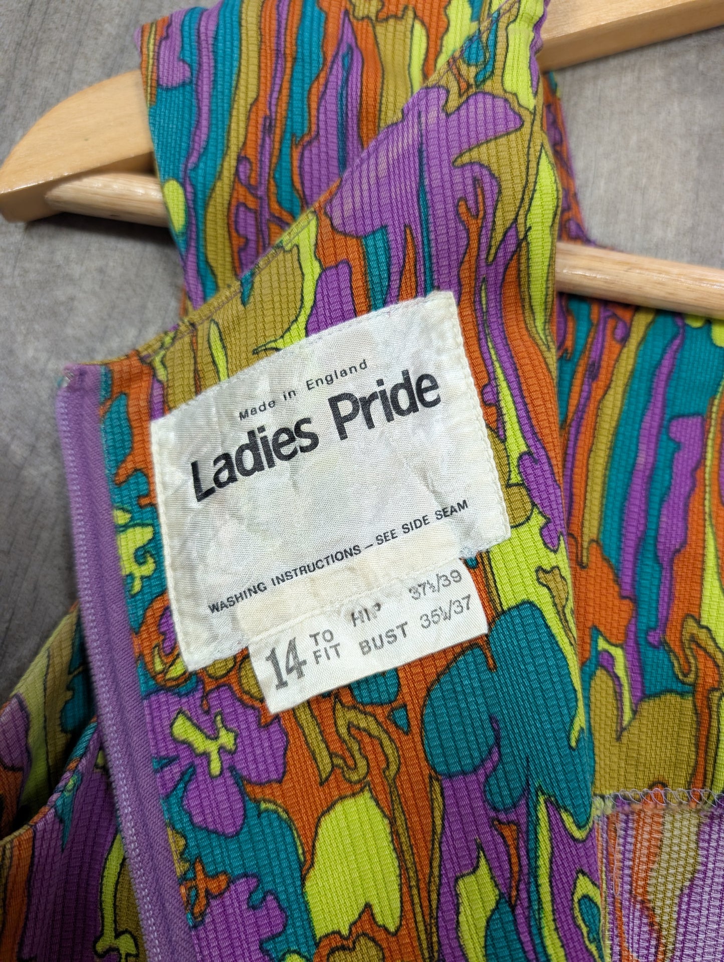 1960s Ladies Pride psychedelic dress - S/10