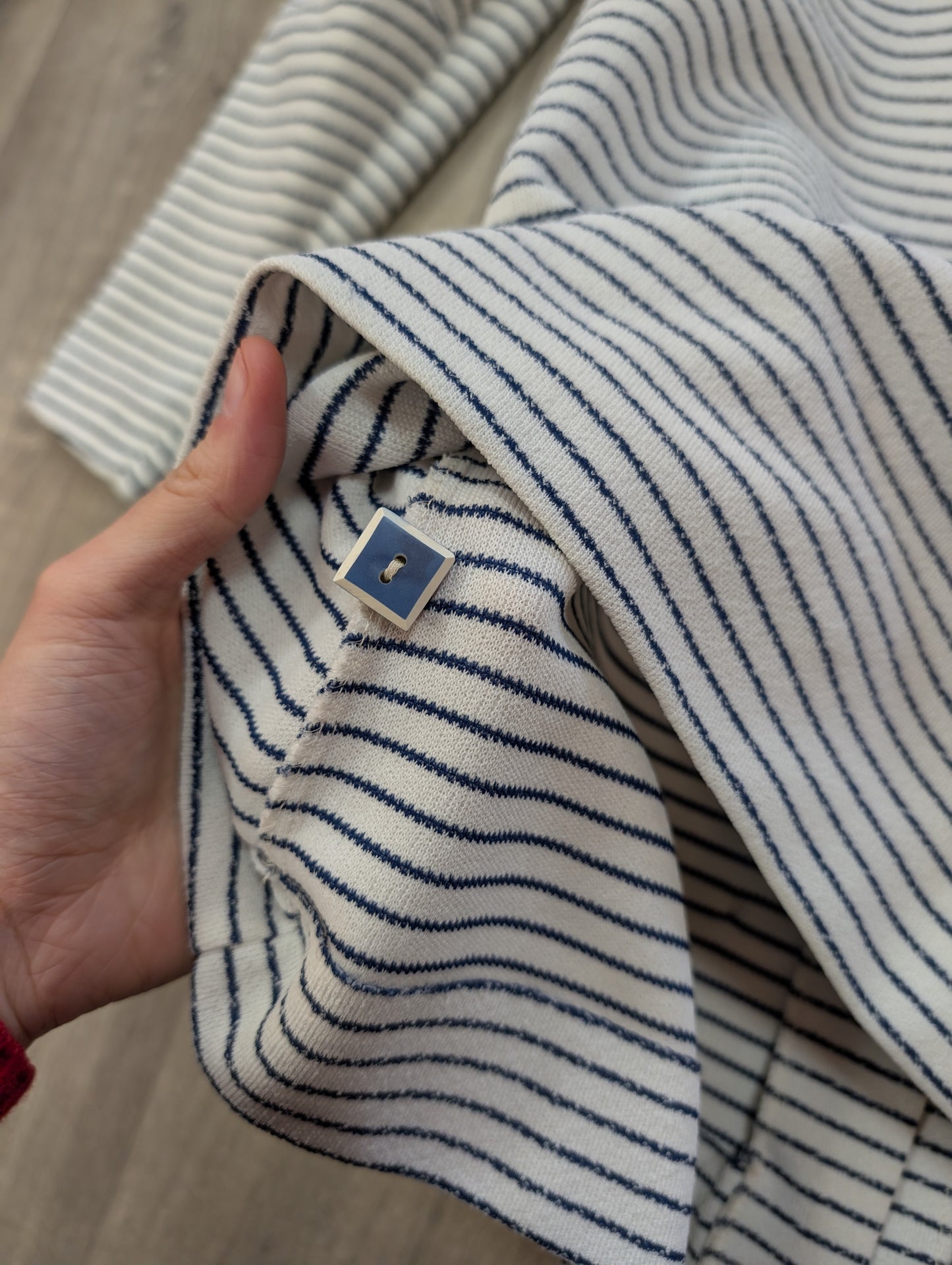1960s David Barnes crimplene striped tunic/top - M