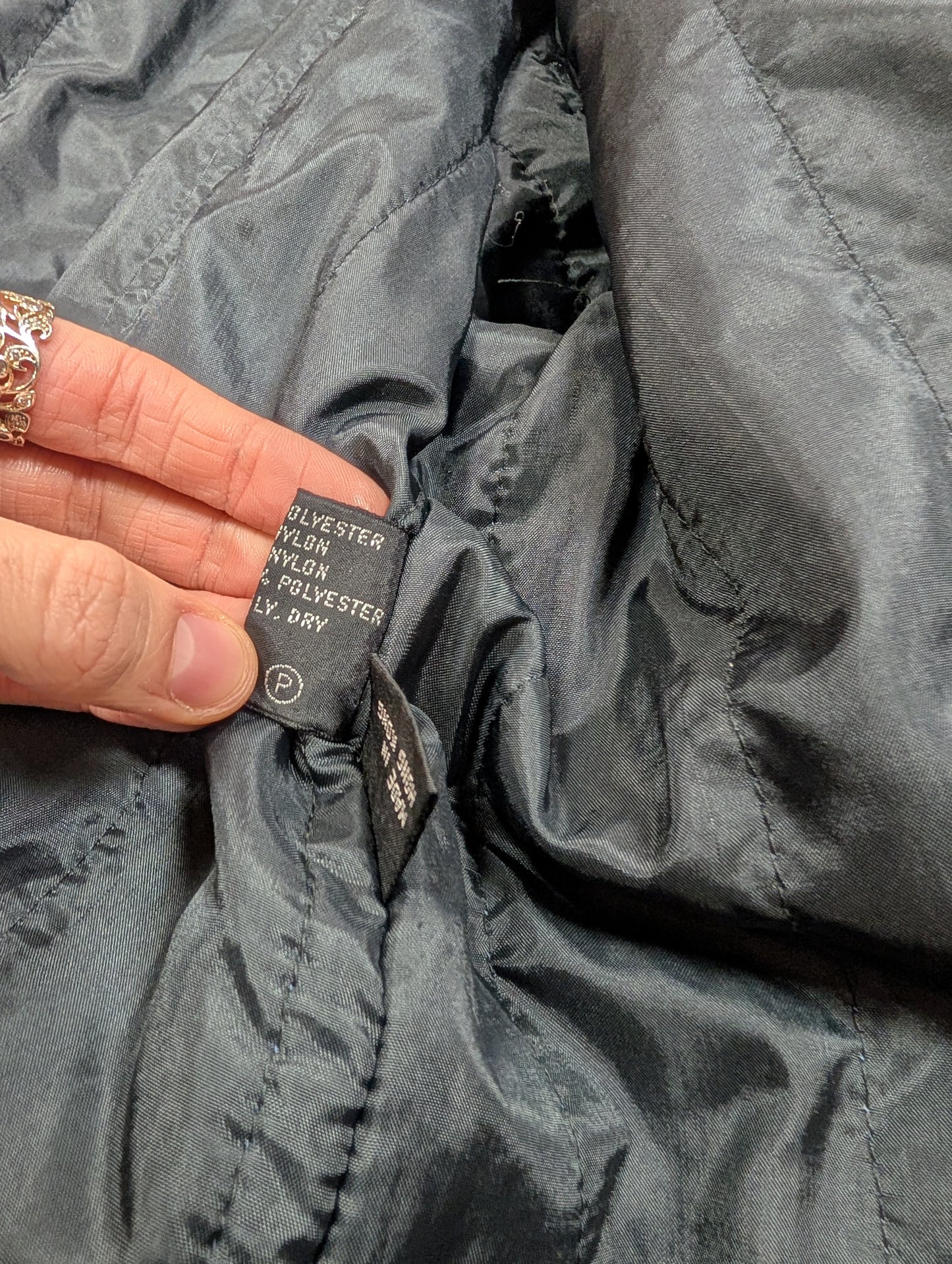 1980s 4 Seasons black trench coat - S/M