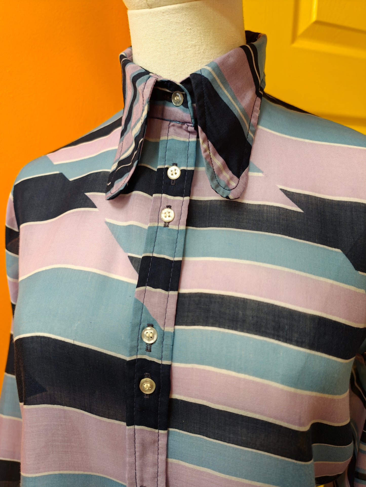 1970s Mark Roberts balloon sleeve shirt - S/M