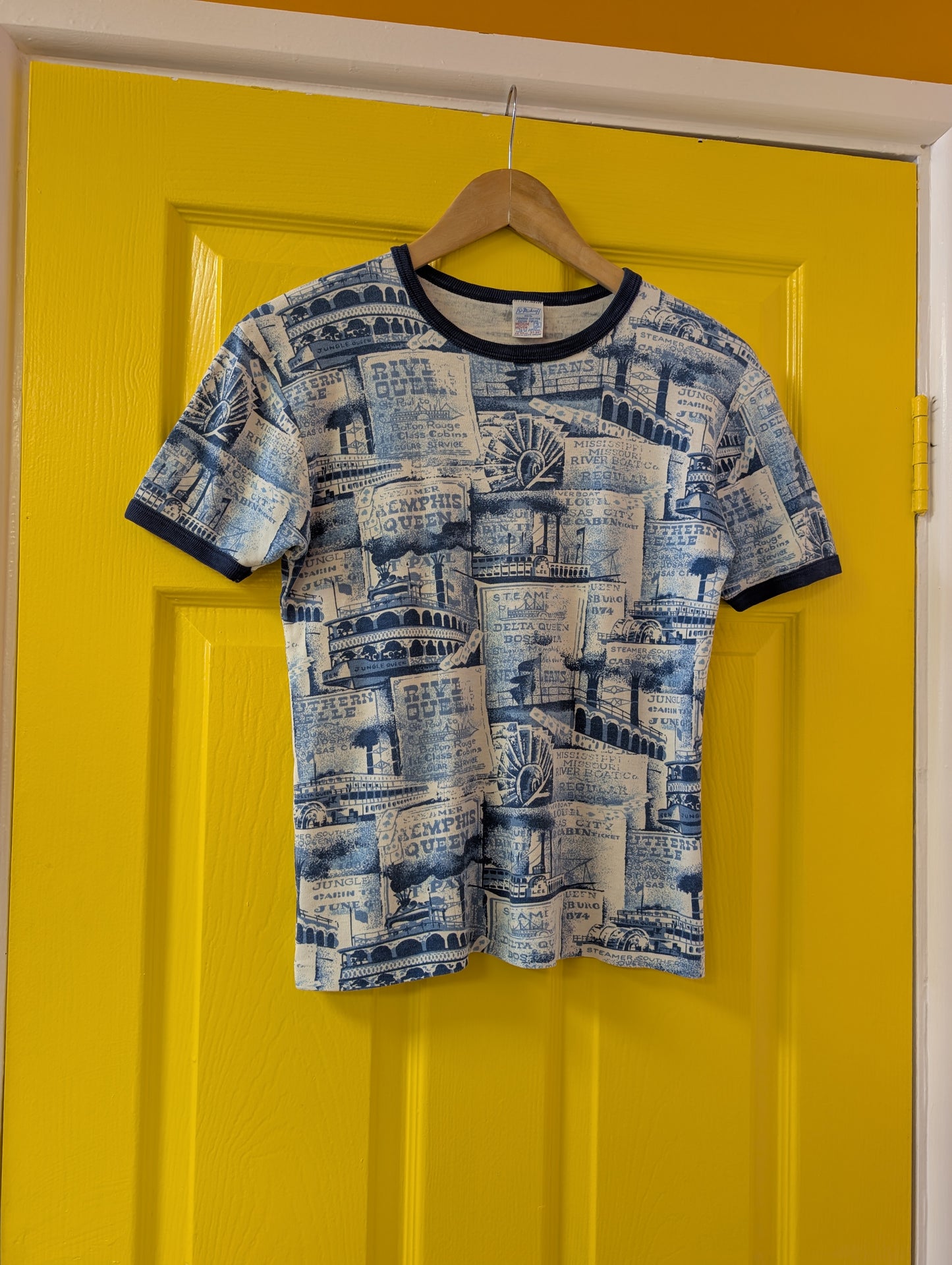 1970s St Michael novelty print cotton t-shirt