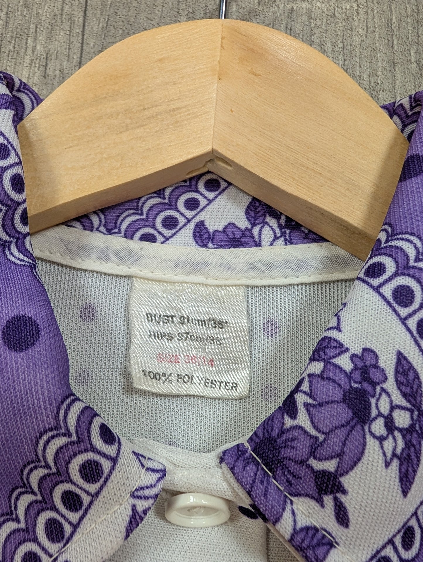 1970s purple/white shirt - S