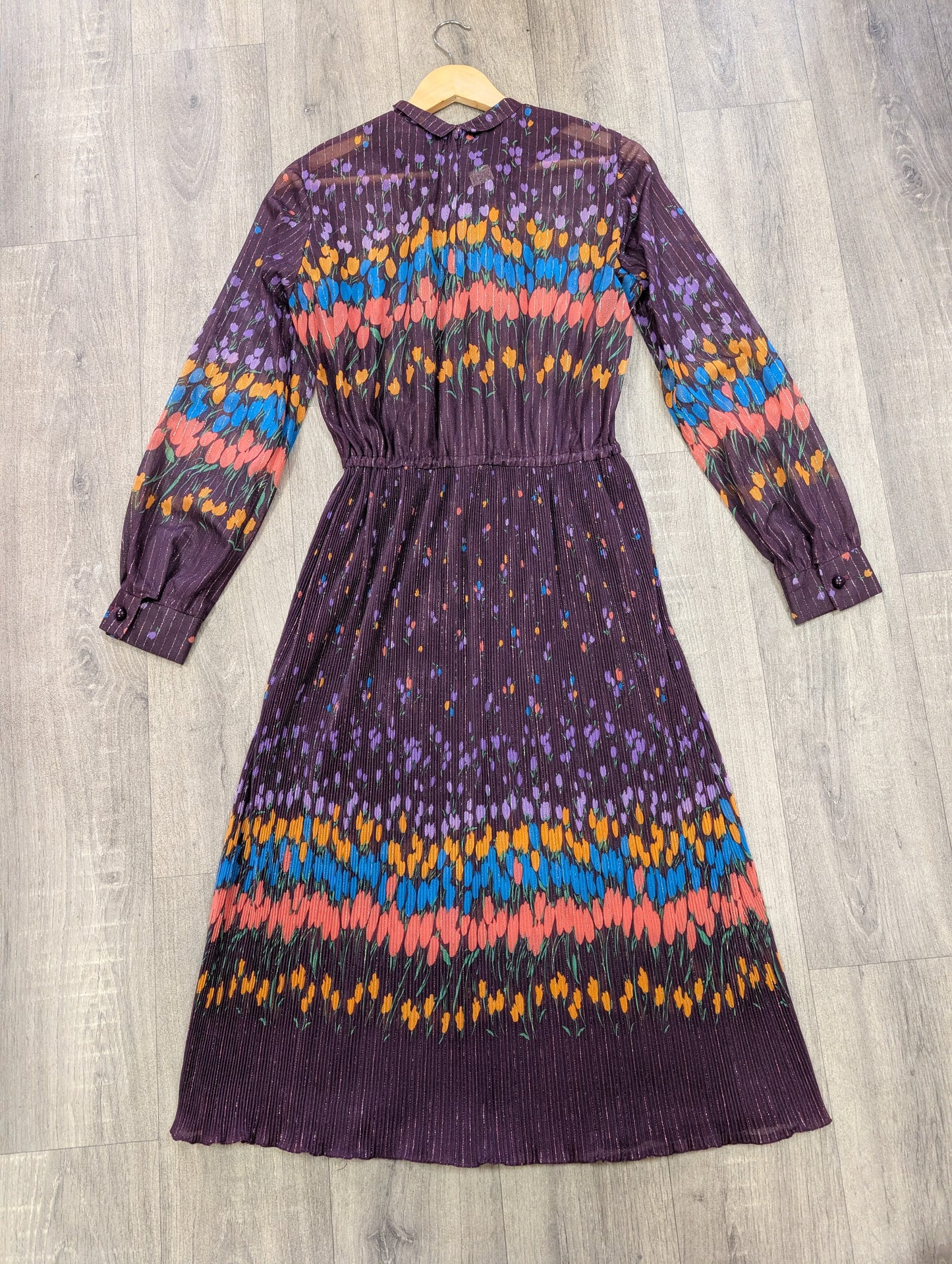 Late 1970s sparkly tulip sheer dress - S/M