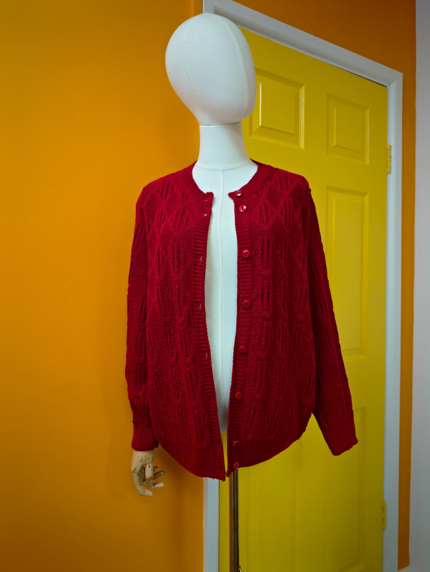 Deadstock with tag 1980s St Michael acrylic cardigan - M/L