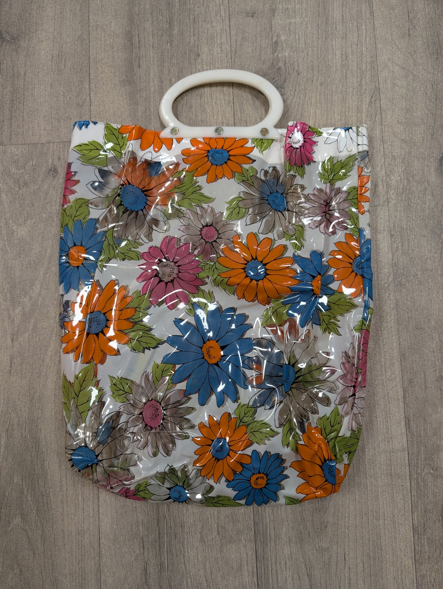 1960s flower power plastic bag