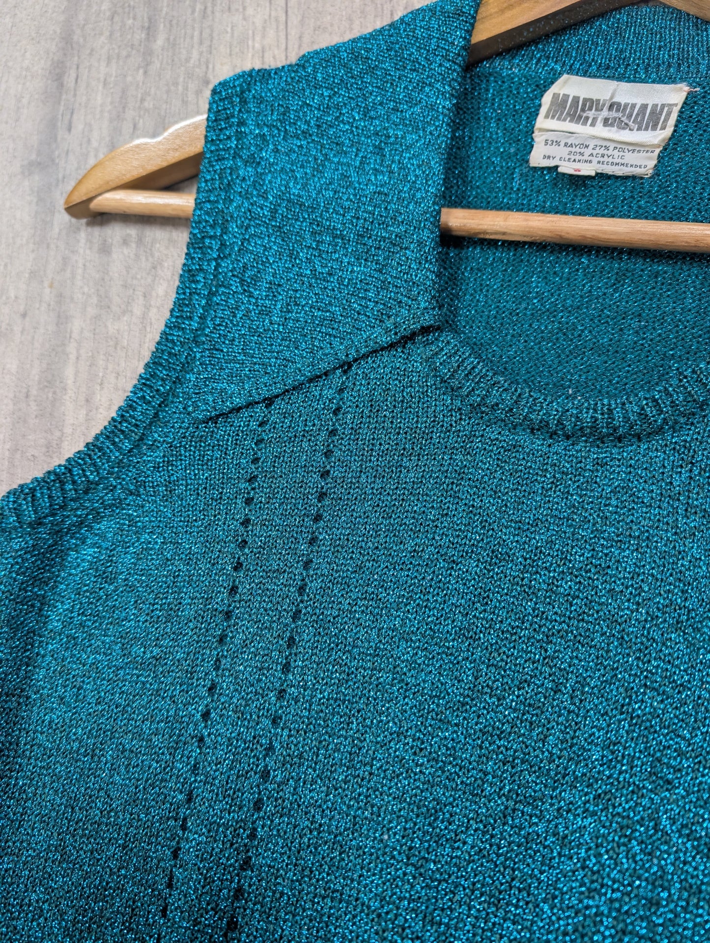 1970s Mary Quant sparkly knit top - XS/S