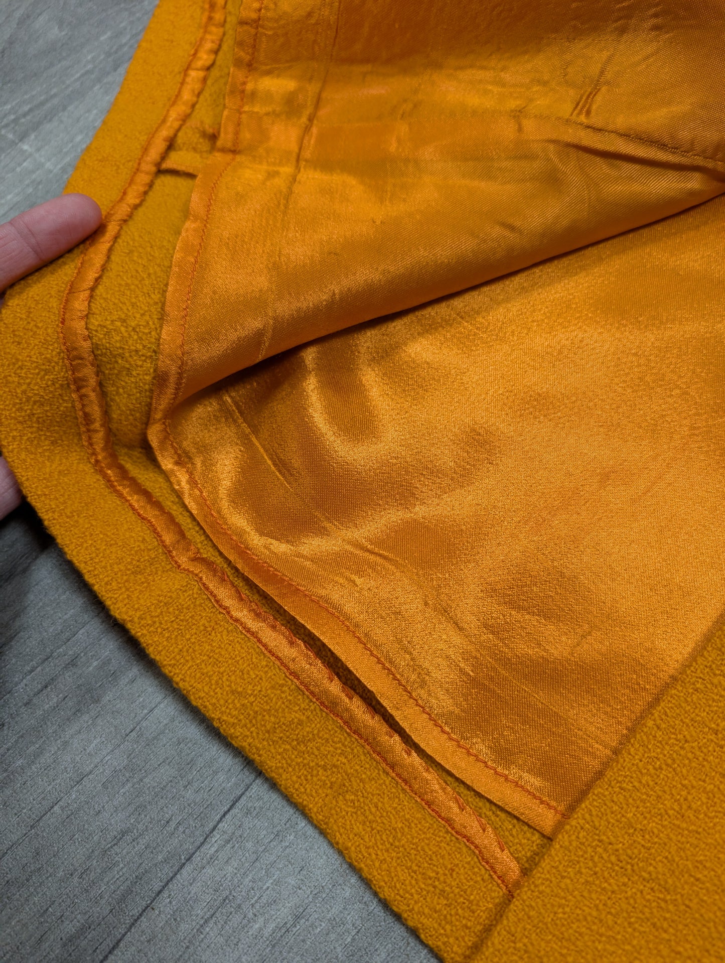 1960s Aubrey Segal orange boucle wool dress & coat - S/8/10