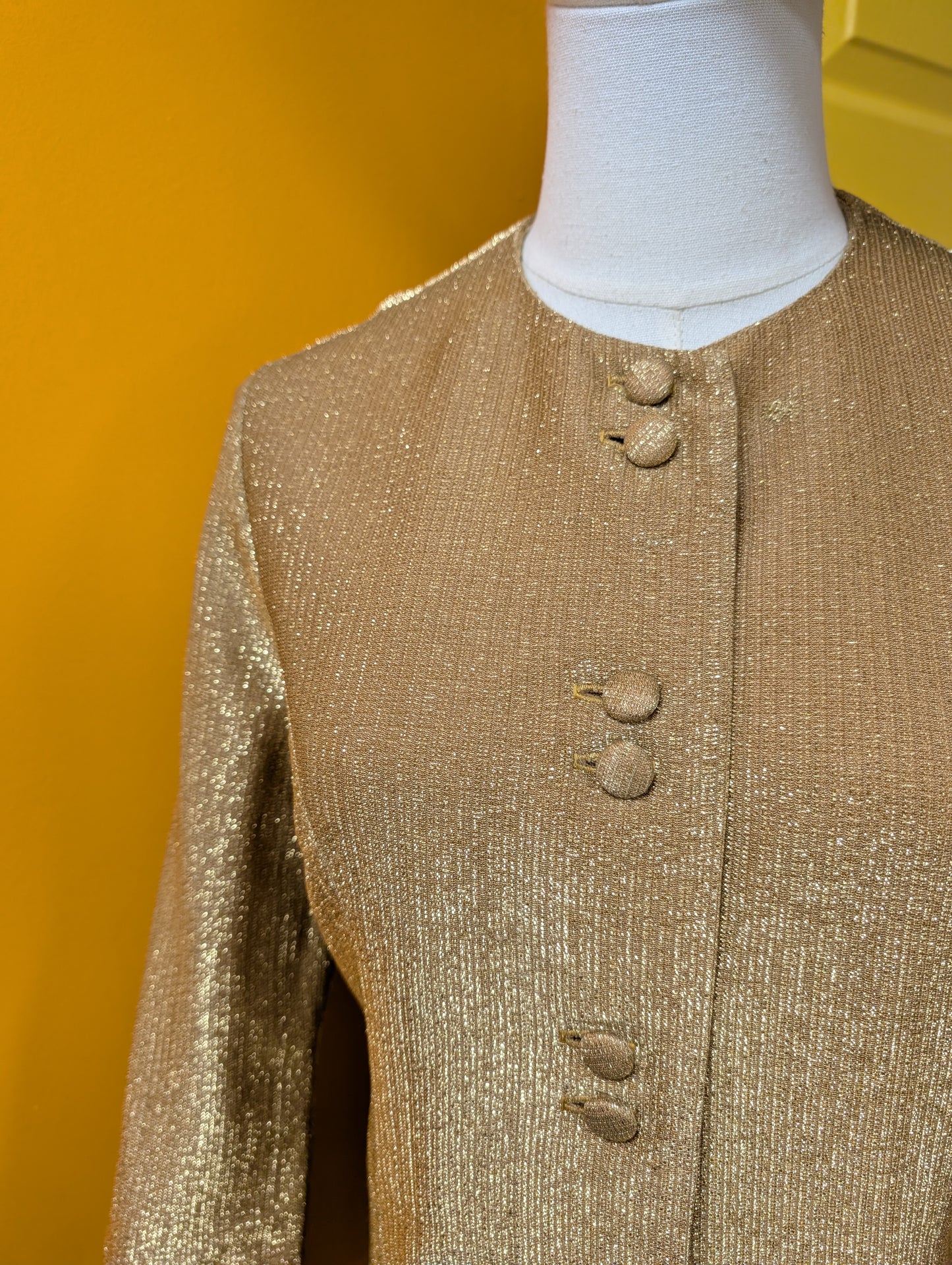 1960s Elida gold lurex top - S/10