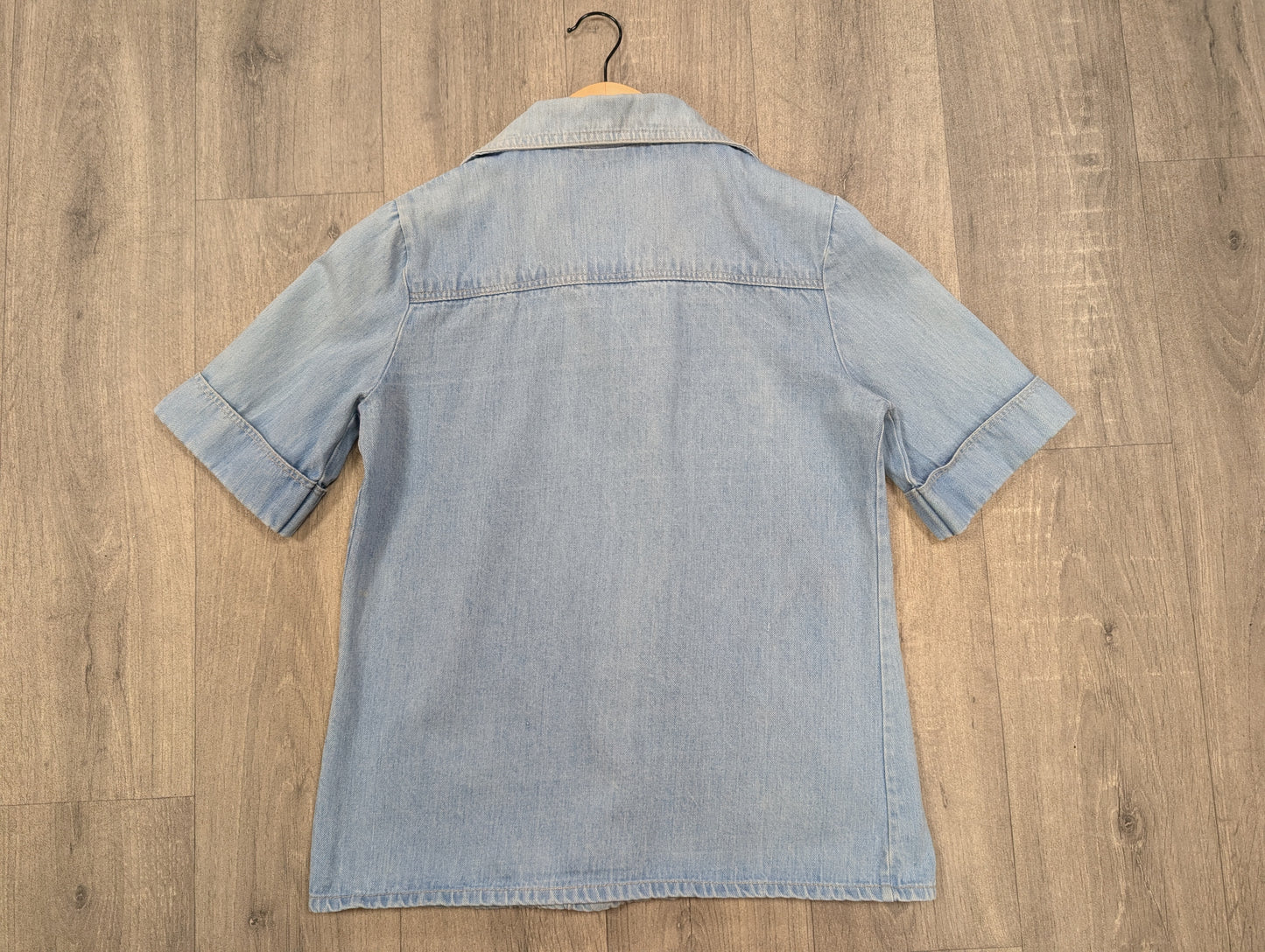 1970s denim shirt with MG patch - S
