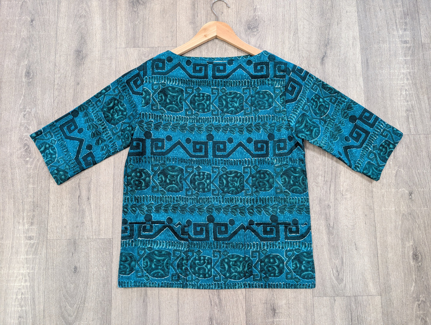50s/60s Jolanda Capri abstract print top - XS/S