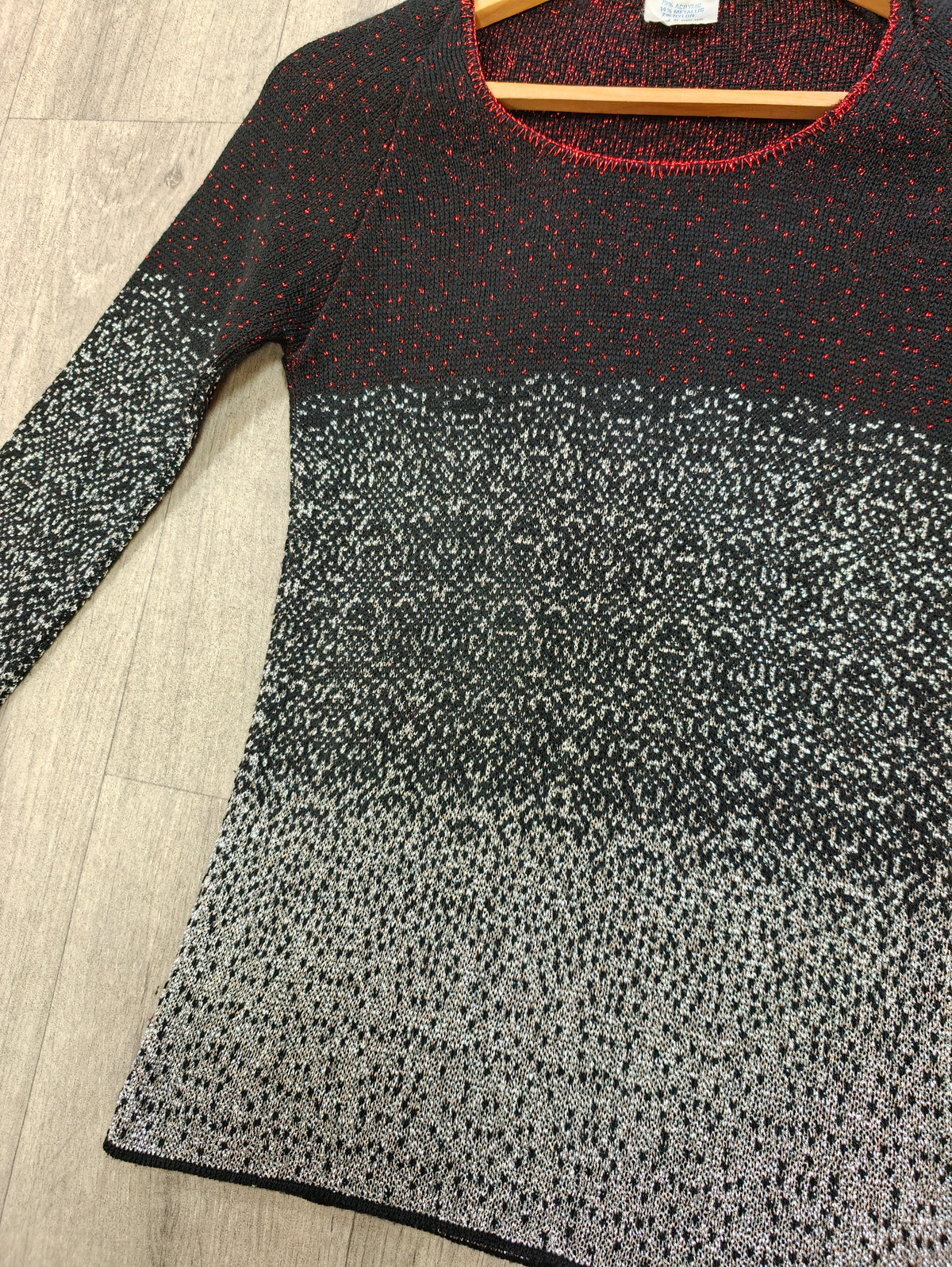 1970s lurex long sleeved top - XS/S