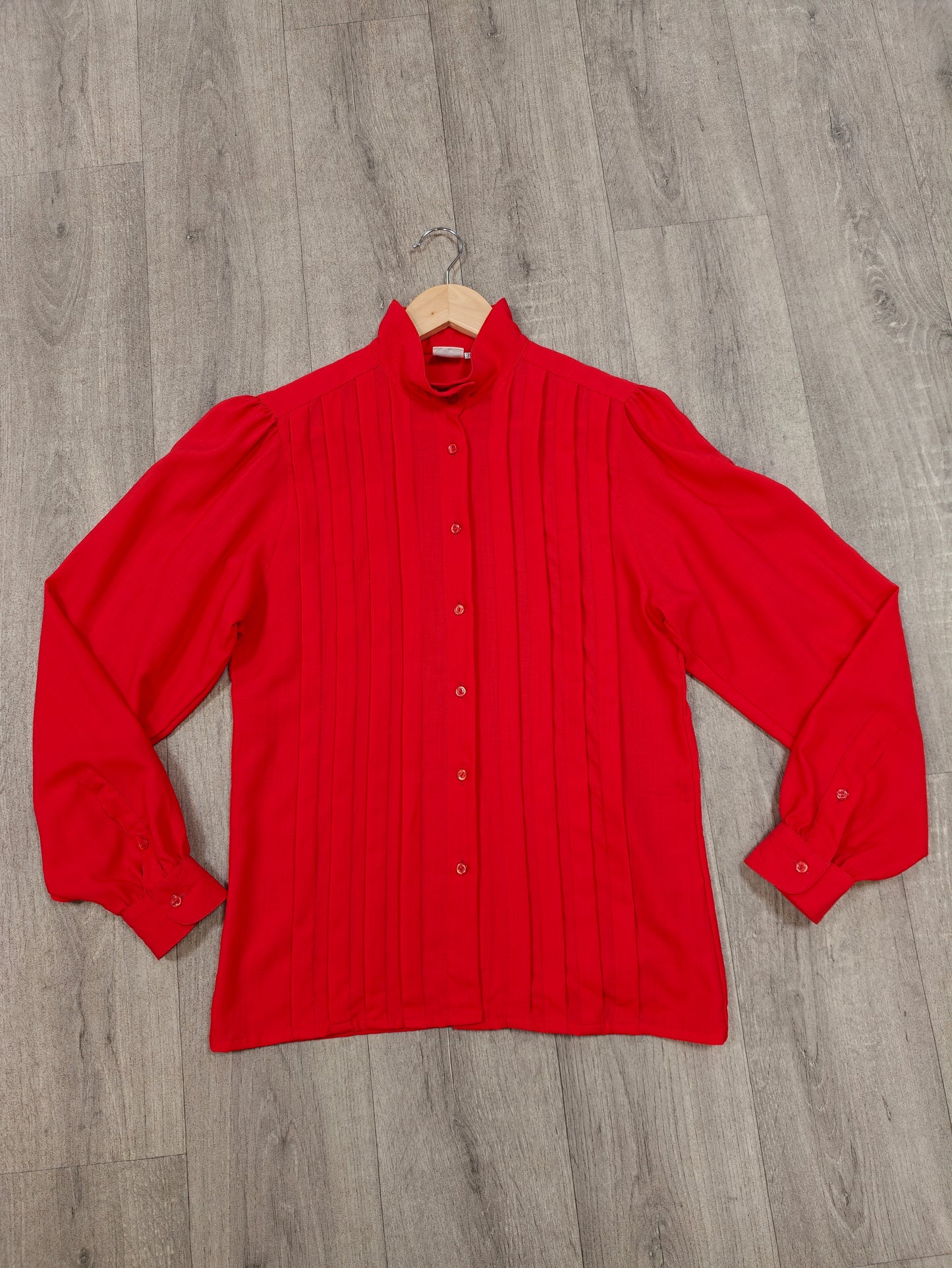 1980s Jobis Sportswear red wool shirt - S
