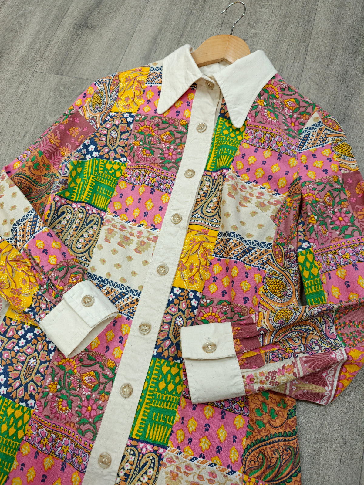 1960s John Marks patchwork print dress - S/10