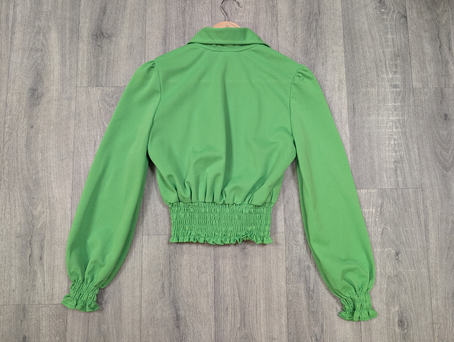 1970s green blouse - XS/S