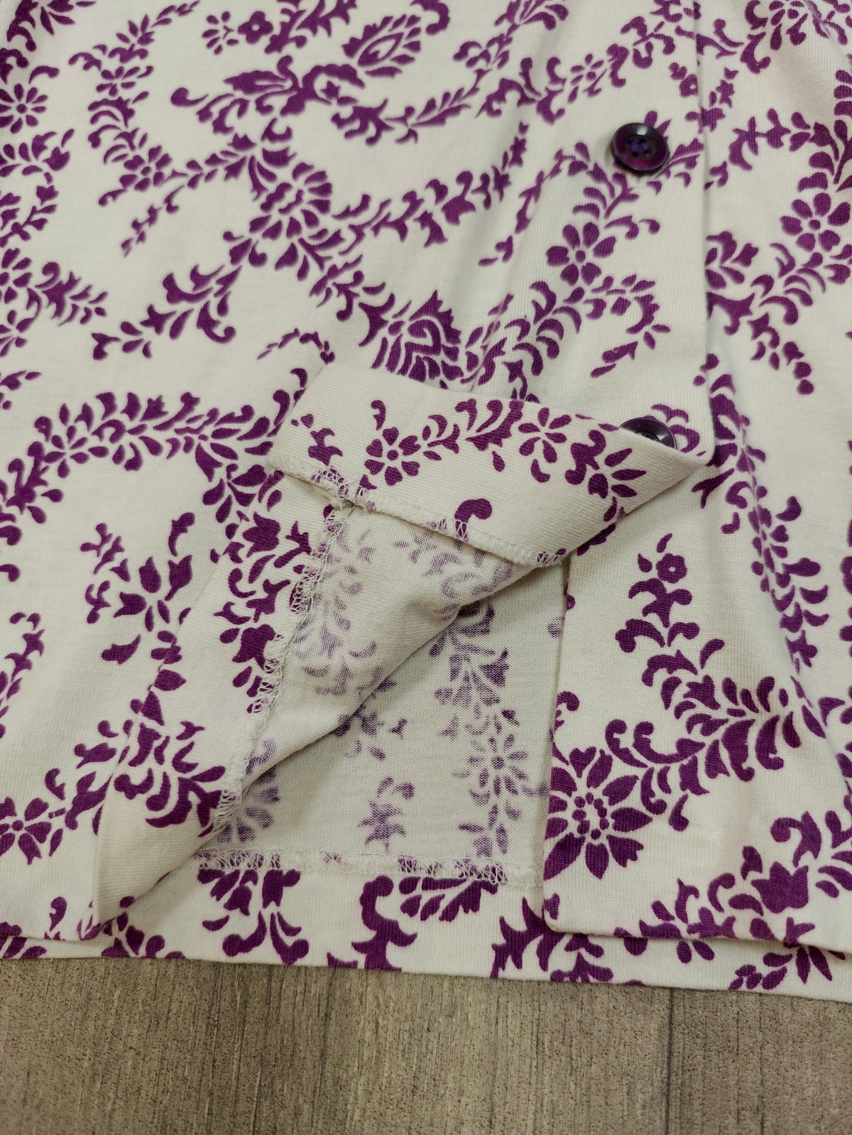 1970s St Michael purple & white beagle collar mini dress - XS/6