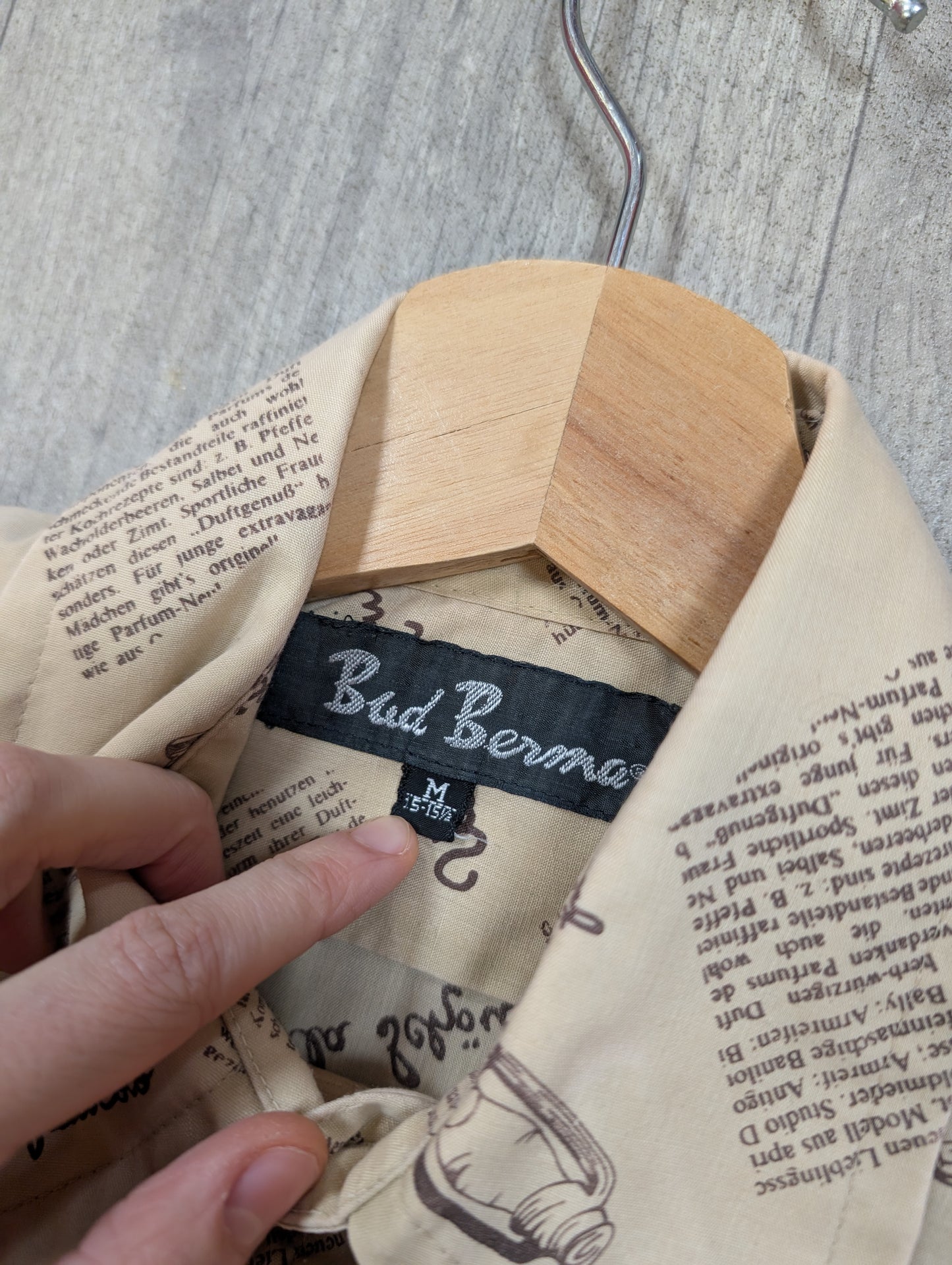 1970s Bud Berma novelty print shirt