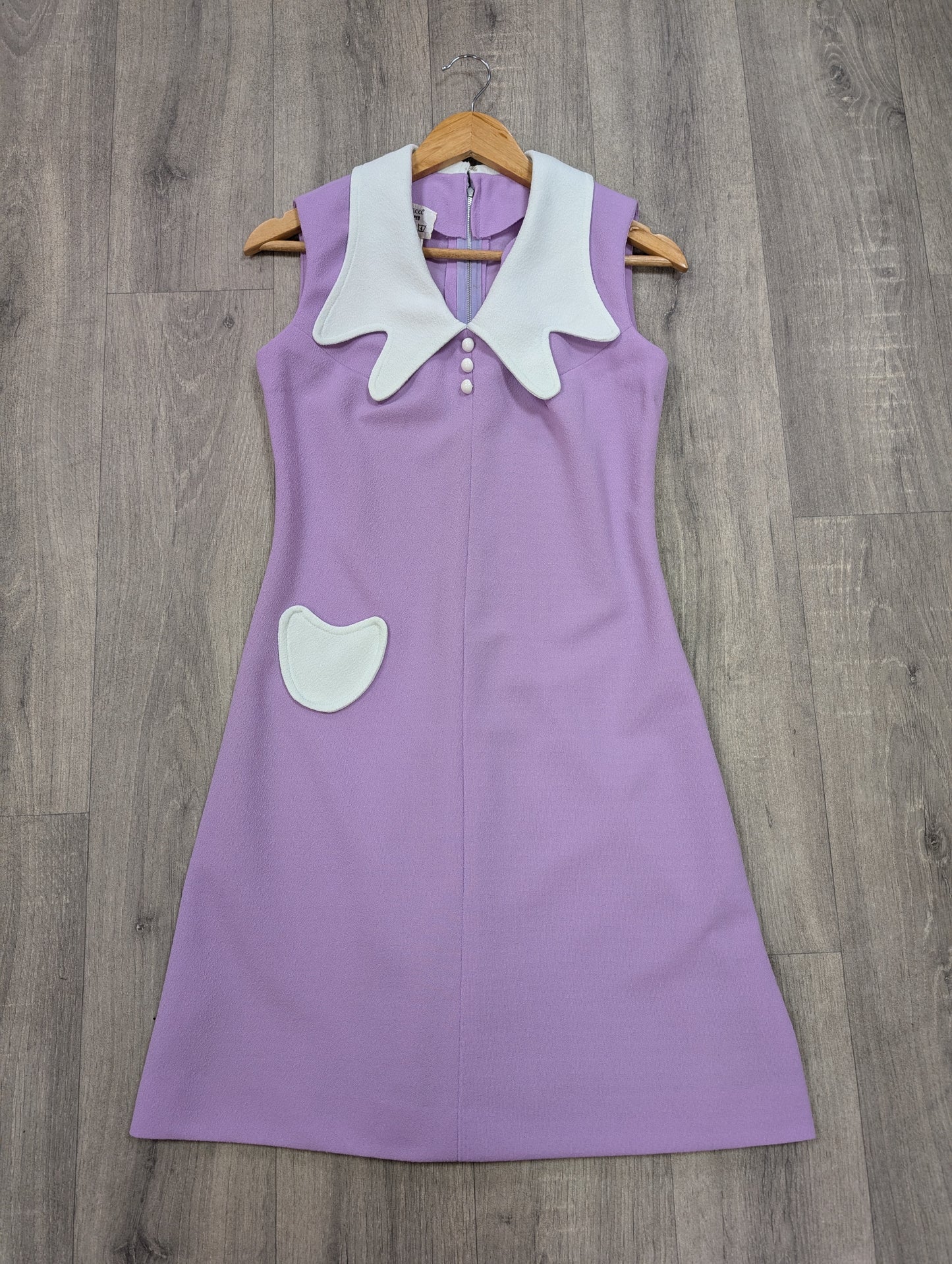 60s/70s Helanca crimplene dress - S/8/10