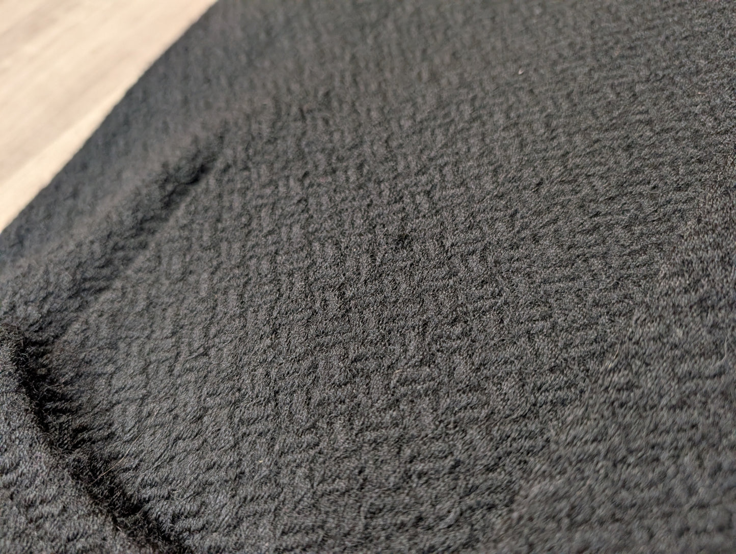 1960s black wool coat - S/M