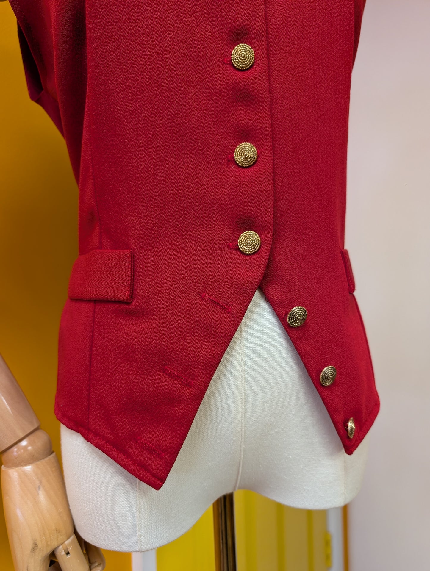 1980s Ego red waistcoat - S