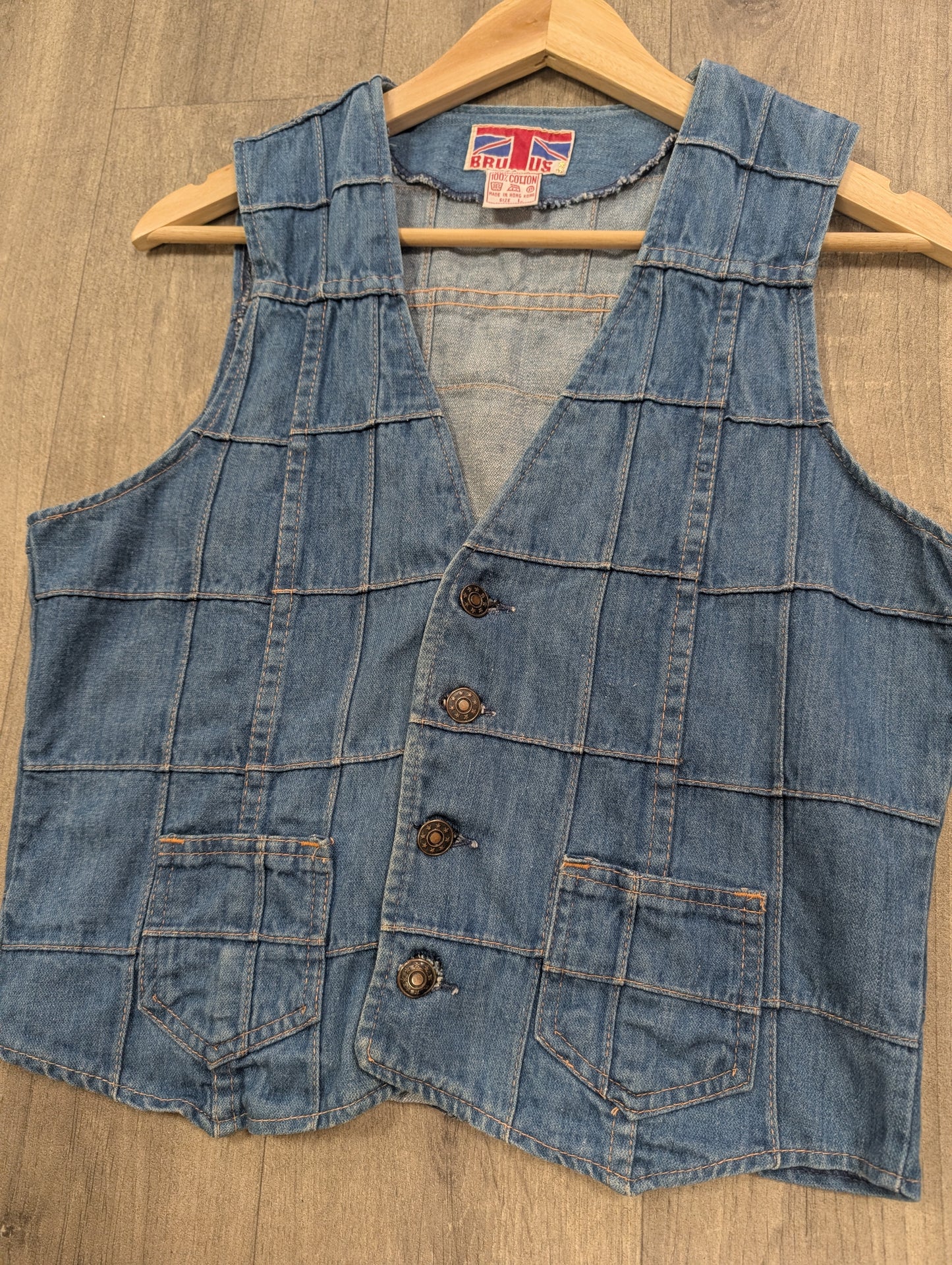 1970s Brutus denim waistcoat
