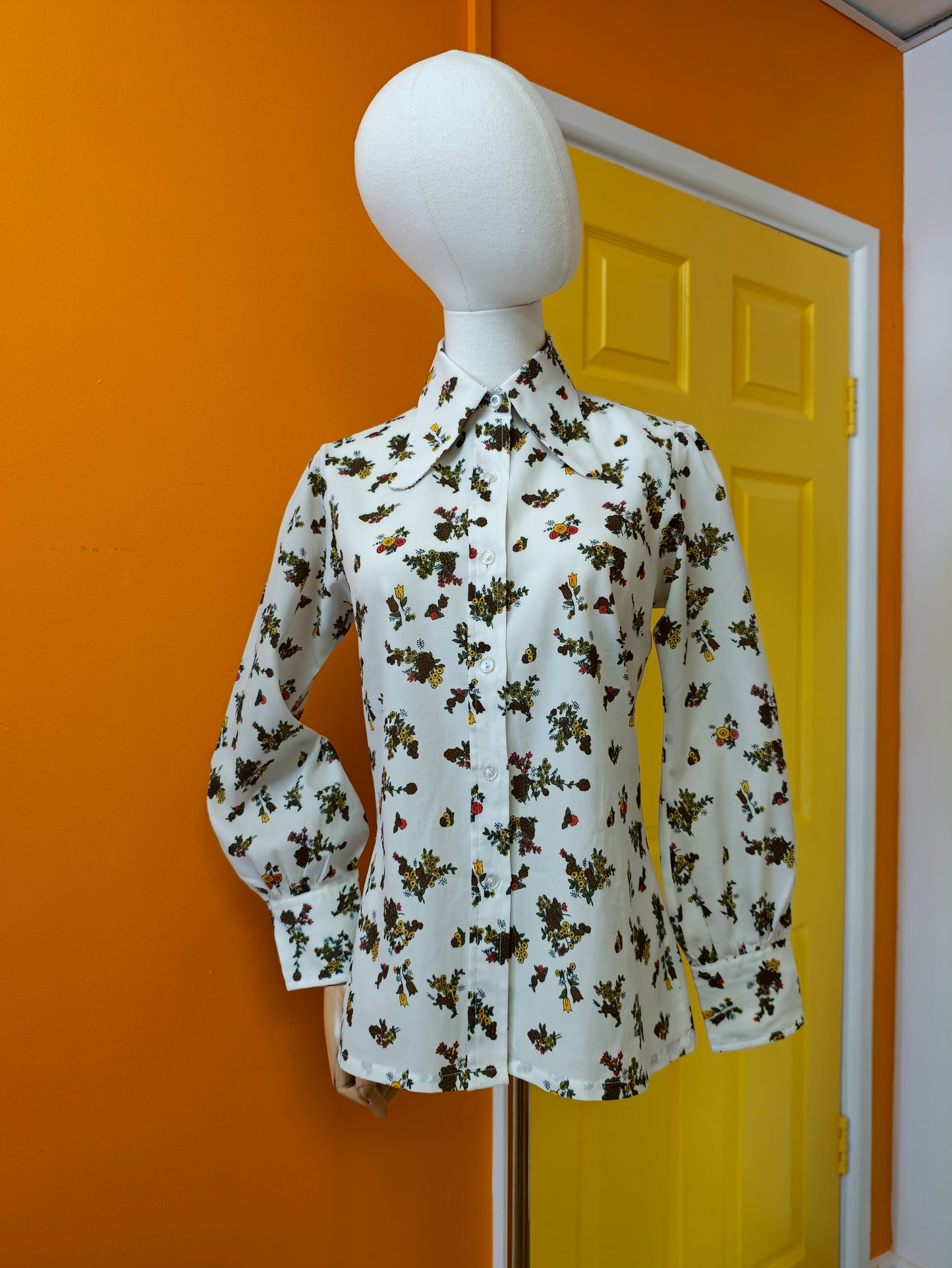 1970s Walco floral shirt - S