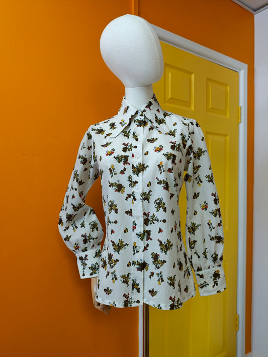 1970s Walco floral shirt - S