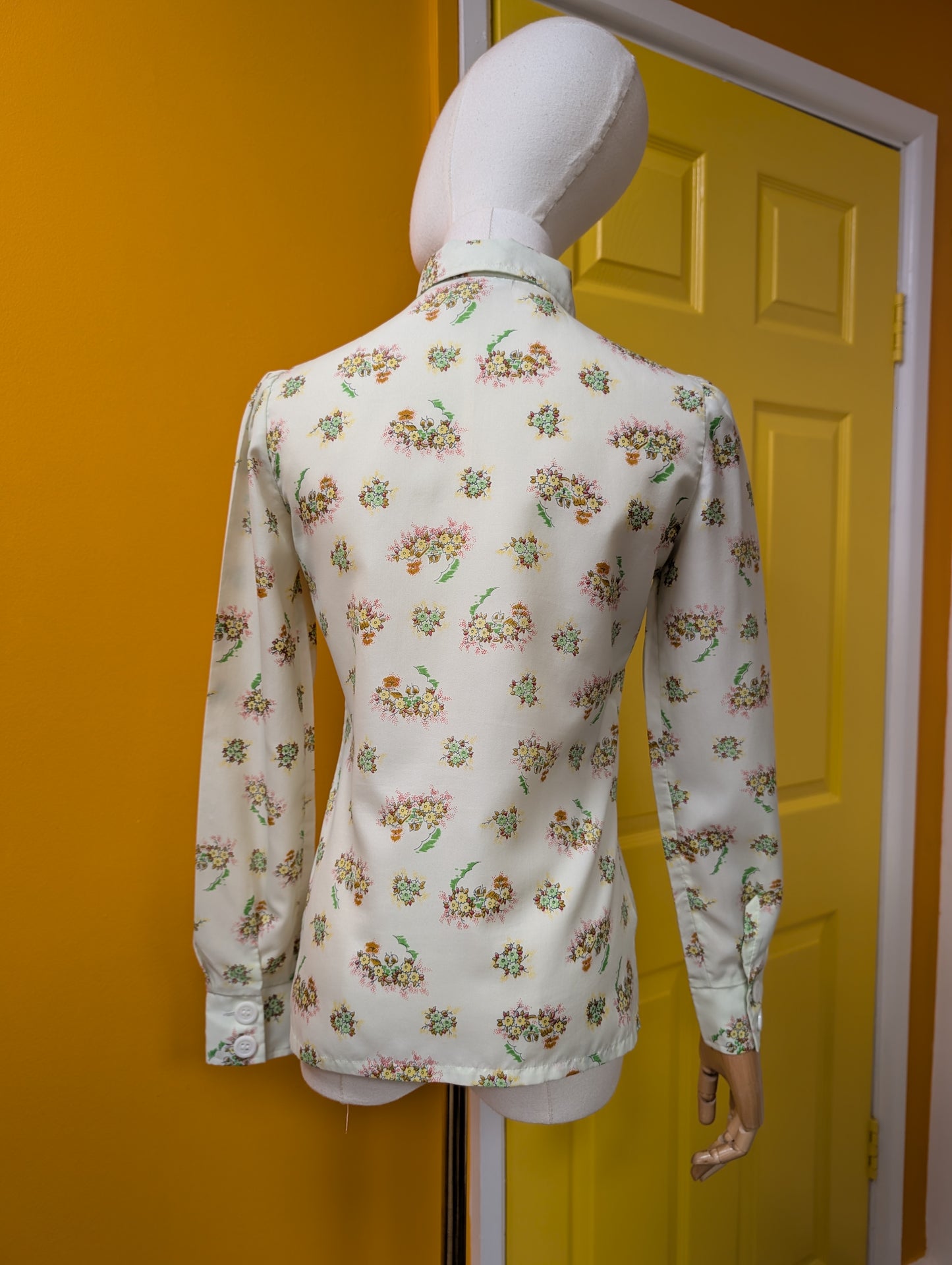 1970s floral shirt - XS/6/8