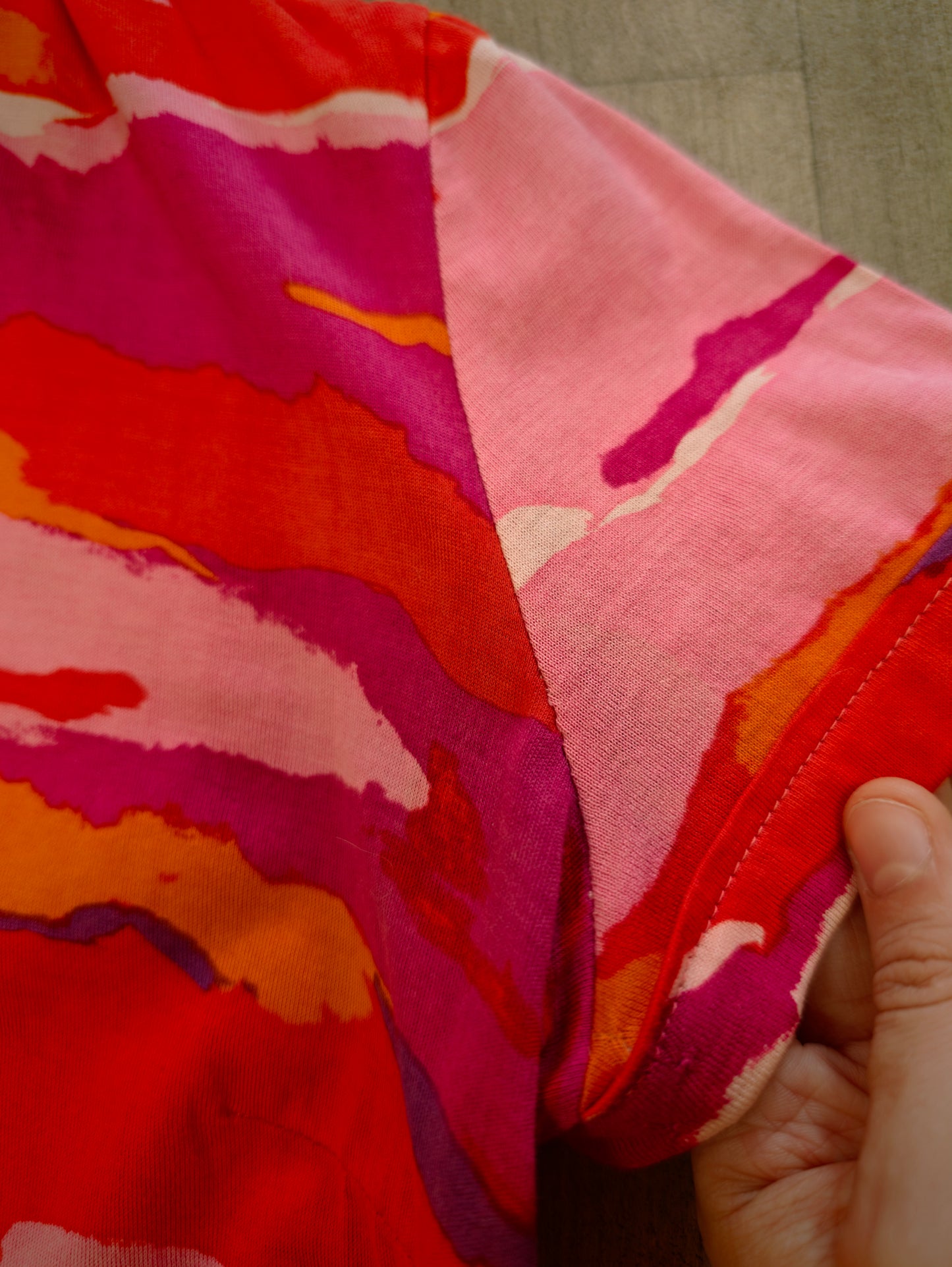 1960s Ken Scott psychedelic pink cotton dress - S/M