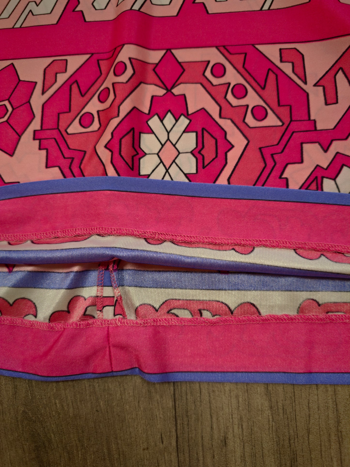 1970s St Michael psychedelic print pink nylon dress - M/12