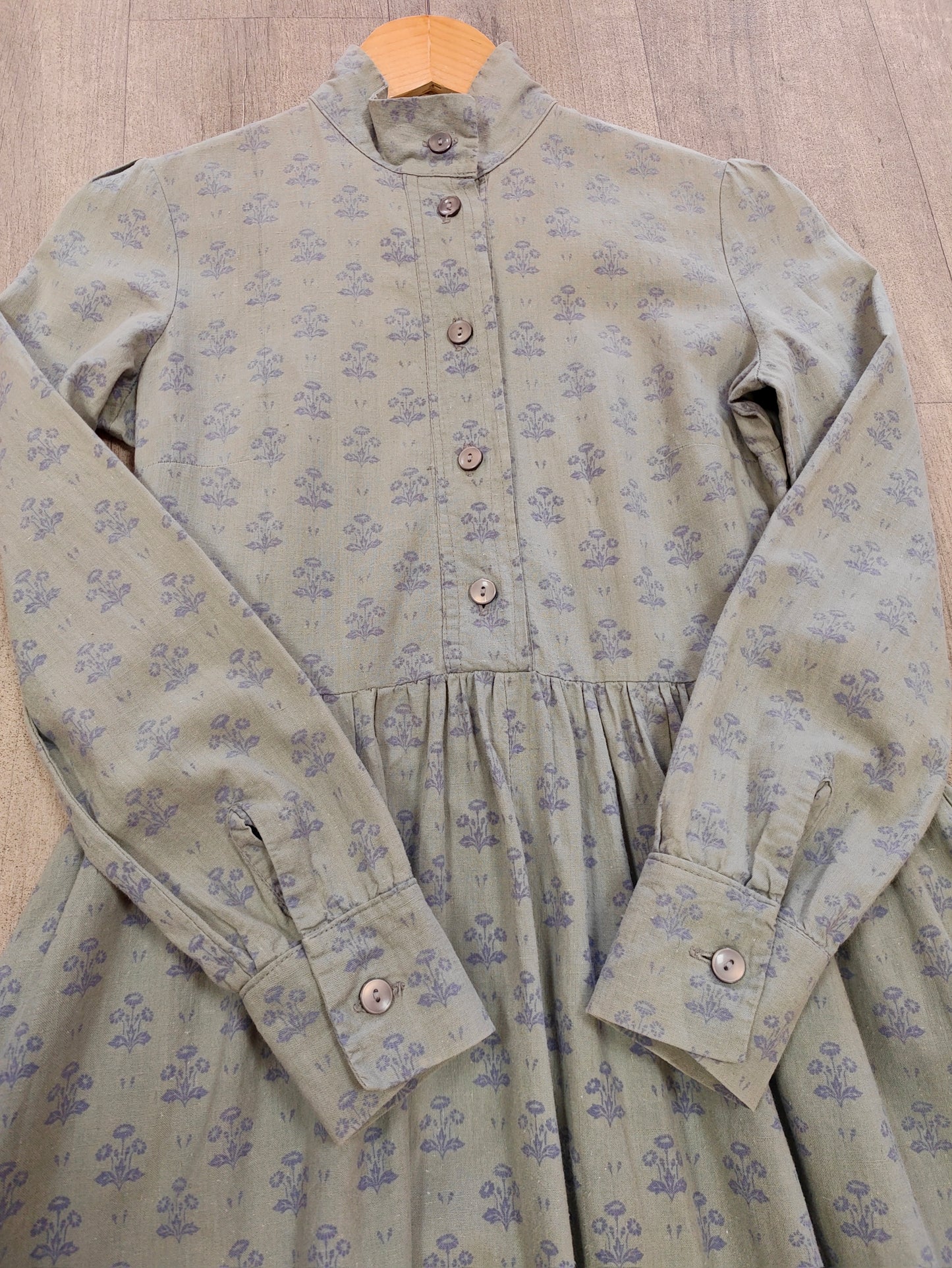 1970s Laura Ashley made in Wales cotton maxi dress & belt - XS