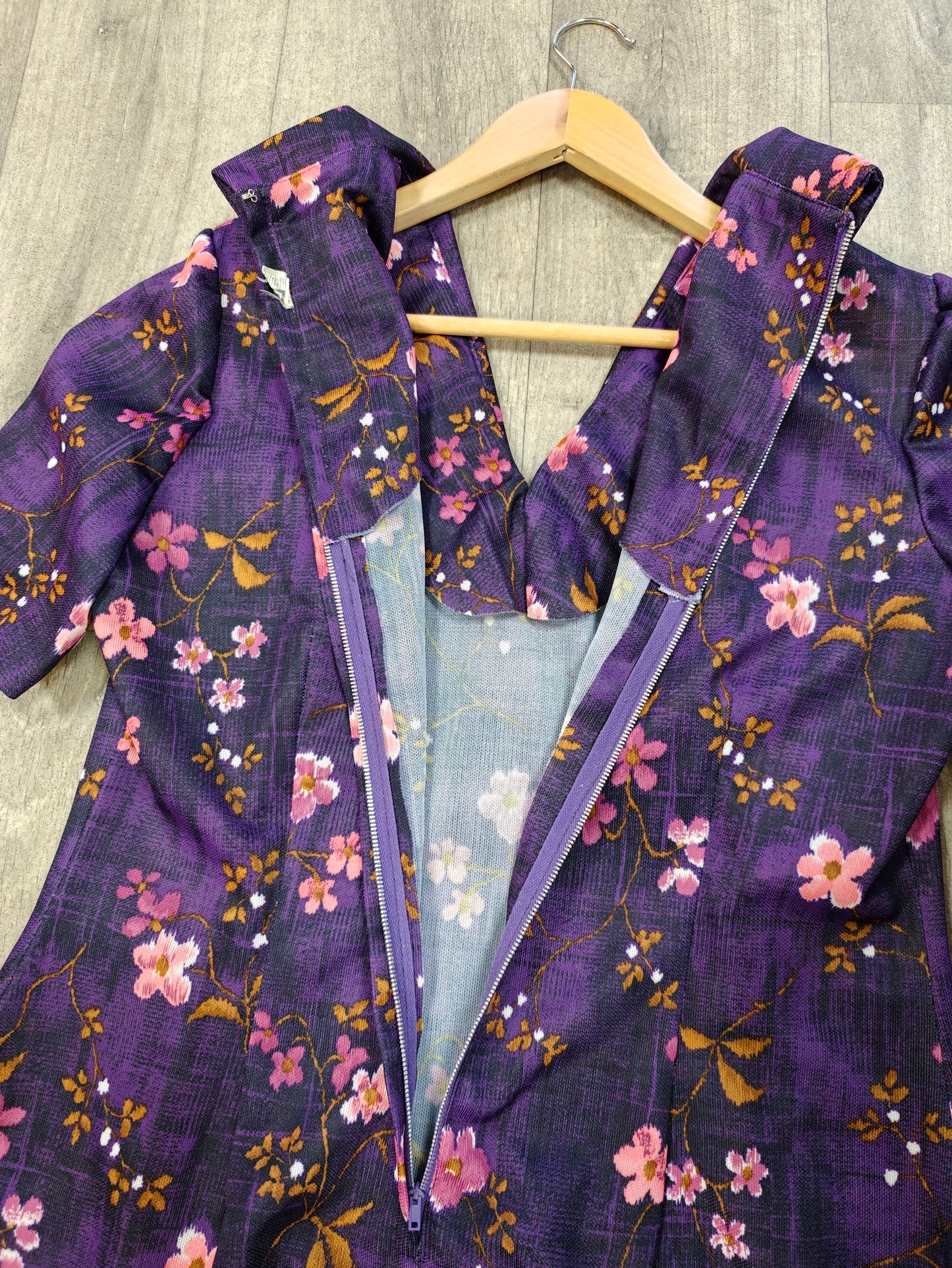 1970s floral dress - L/16
