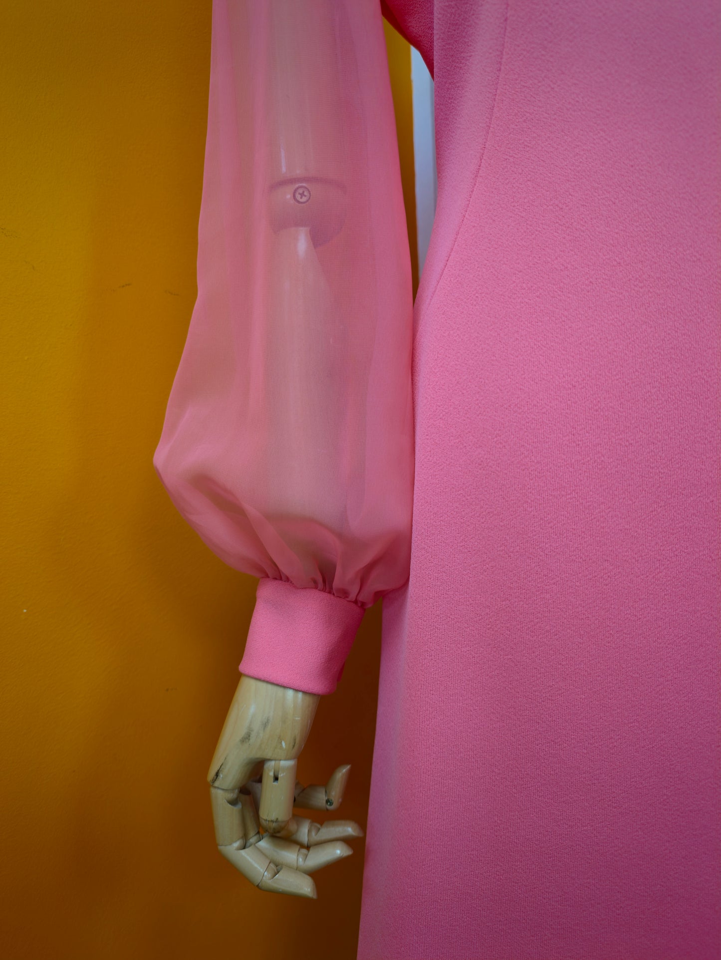 1970s pink dress - M/12/14