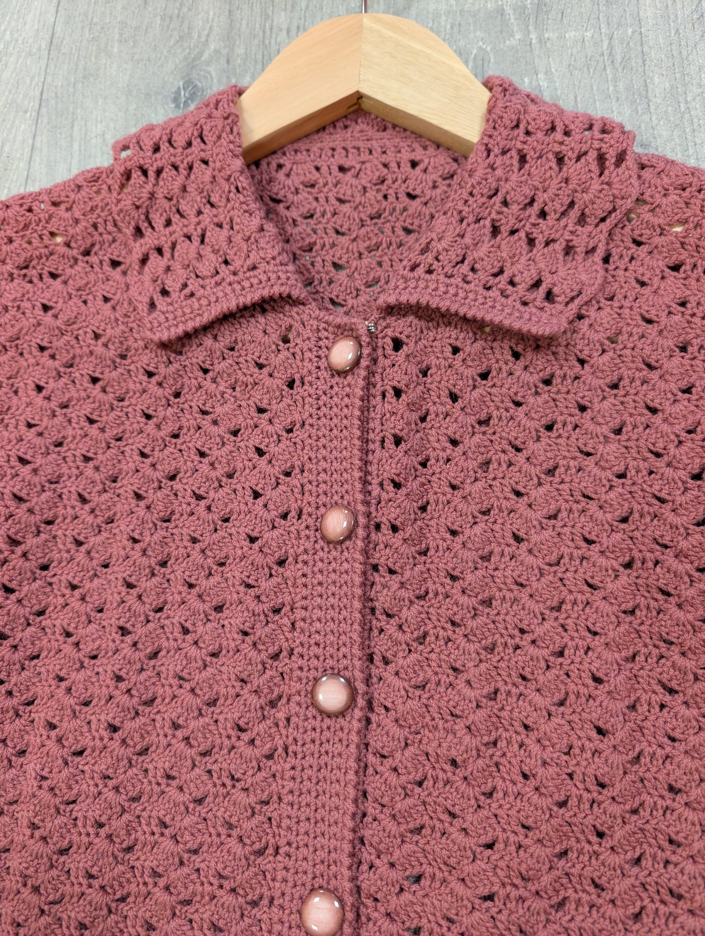 1960s crocheted cardigan - XS/S