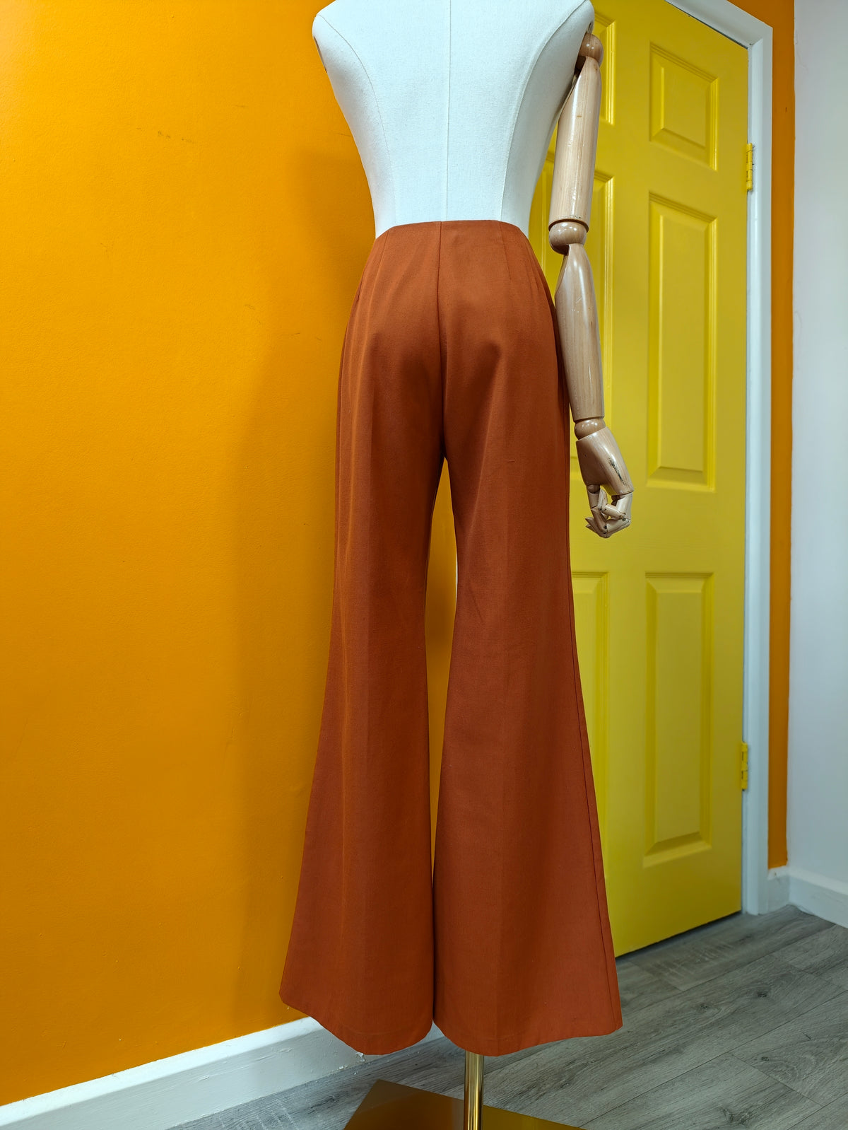 1970s St Michael button front flares - 26" waist