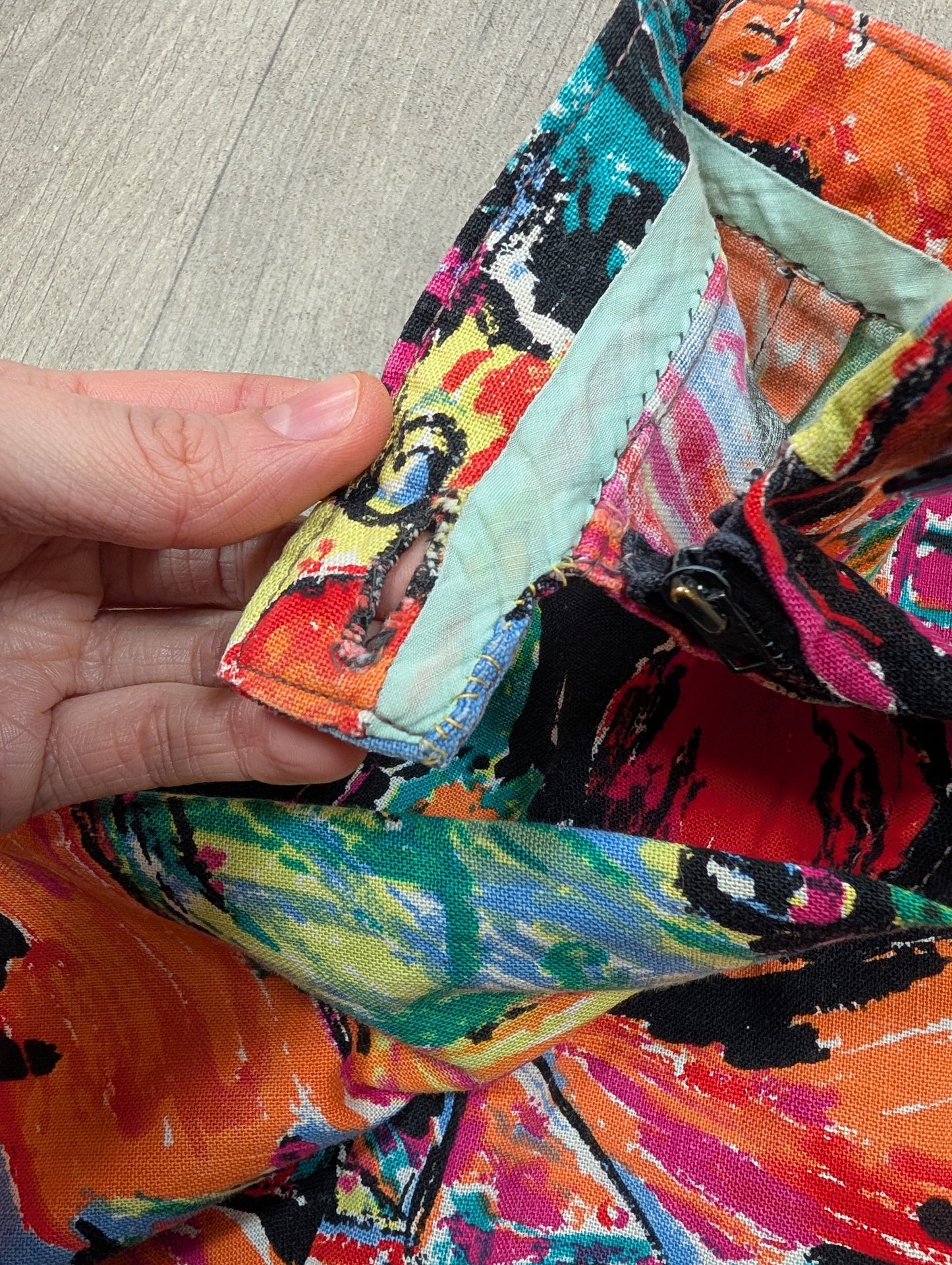 1950s novelty print shorts - 26" waist