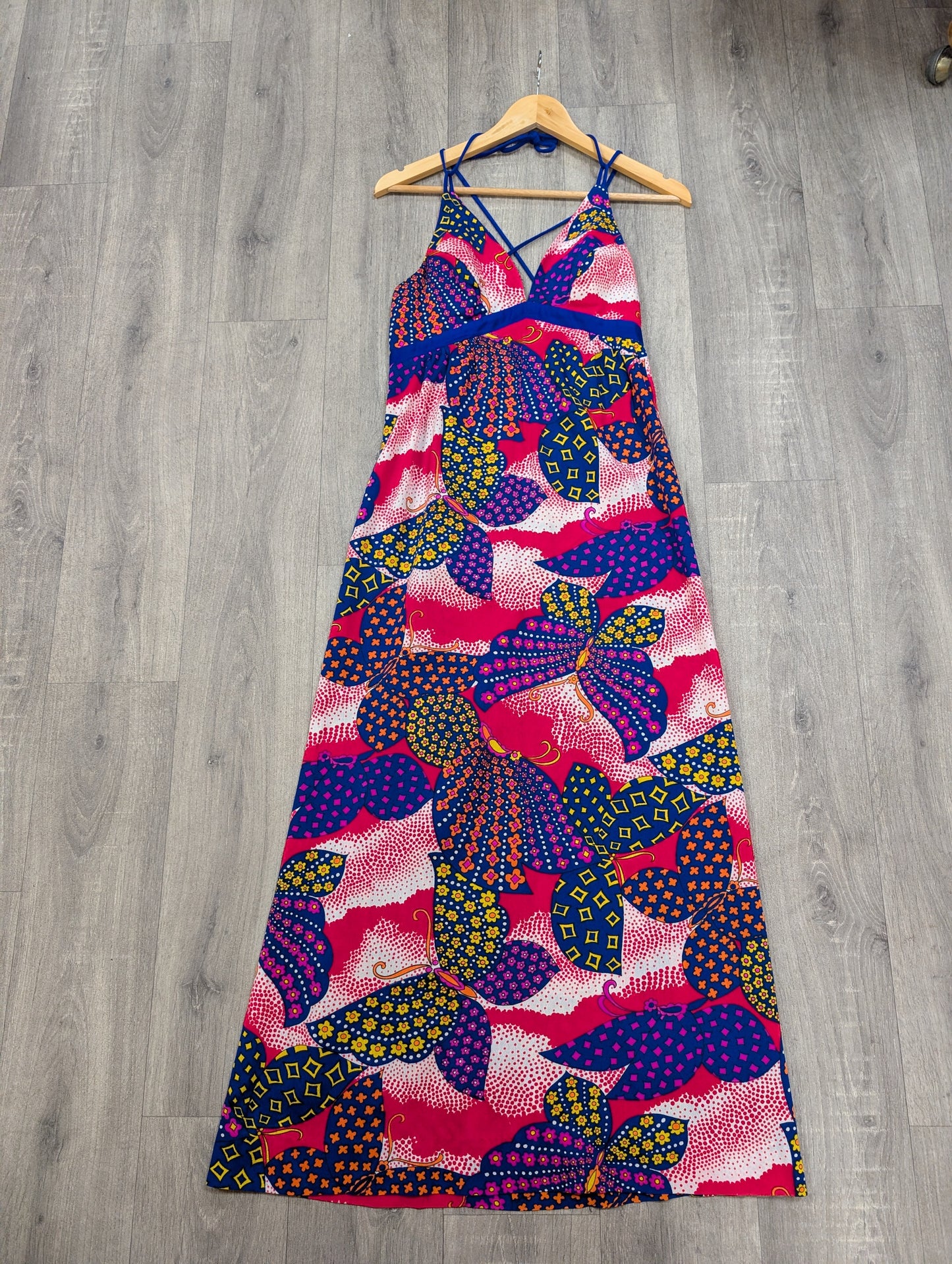 1970s Patti Jr Hawaii butterfly print dress - S/10