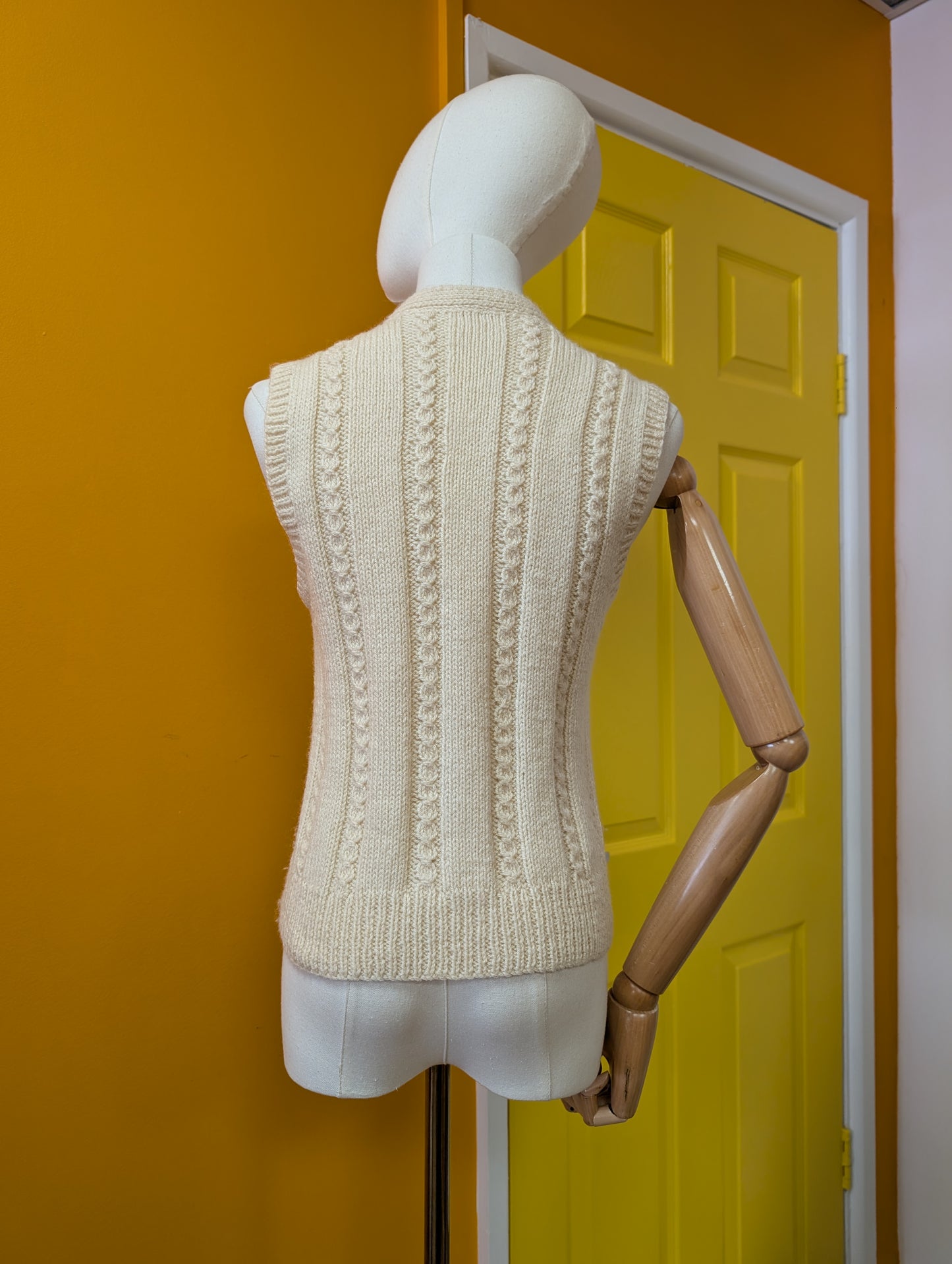 Hand knitted waistcoat/vest - XS/S