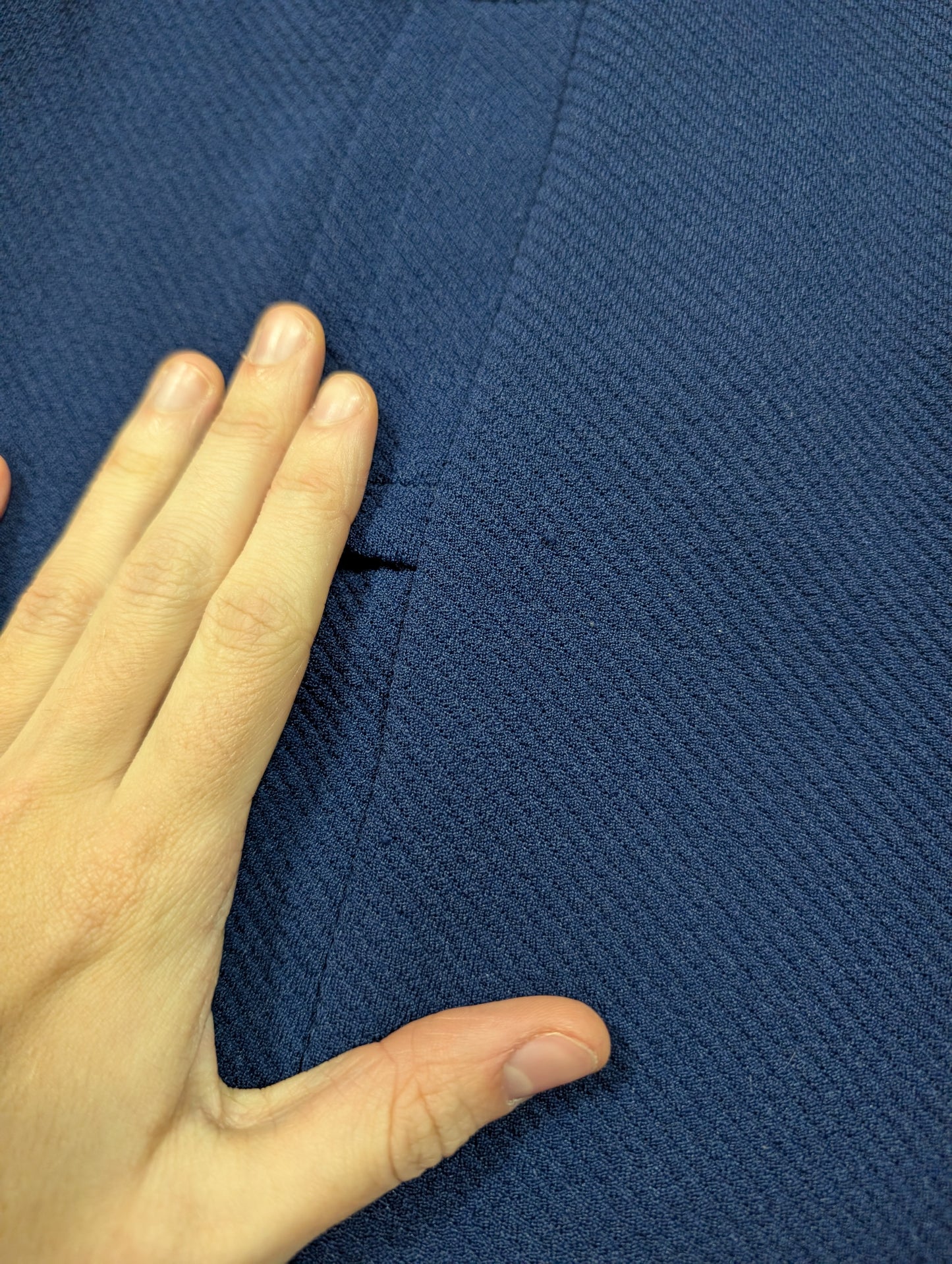 1960s Richard Stump blue crimplene coat - M/L