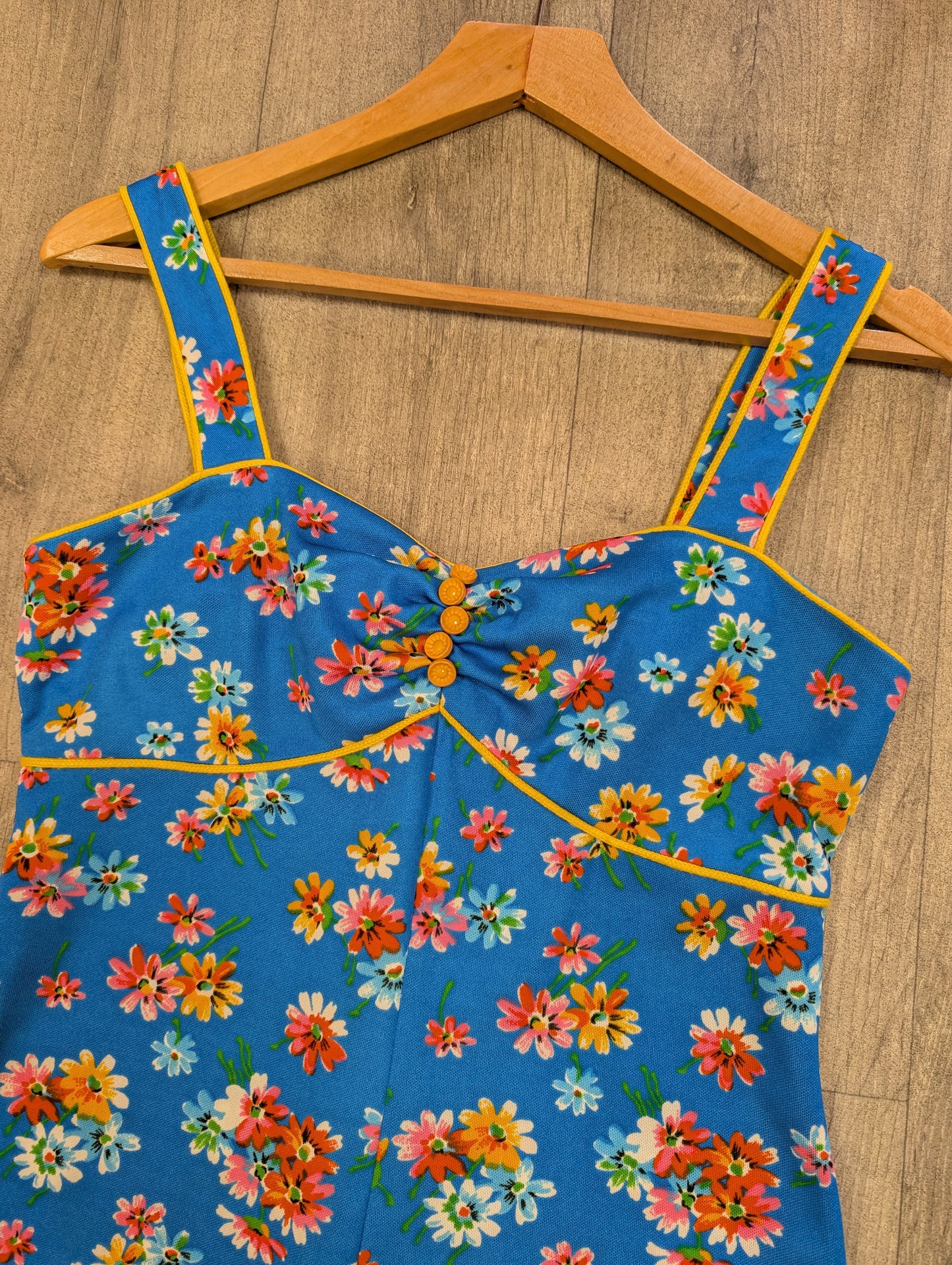 1970s floral maxi dress - S/8
