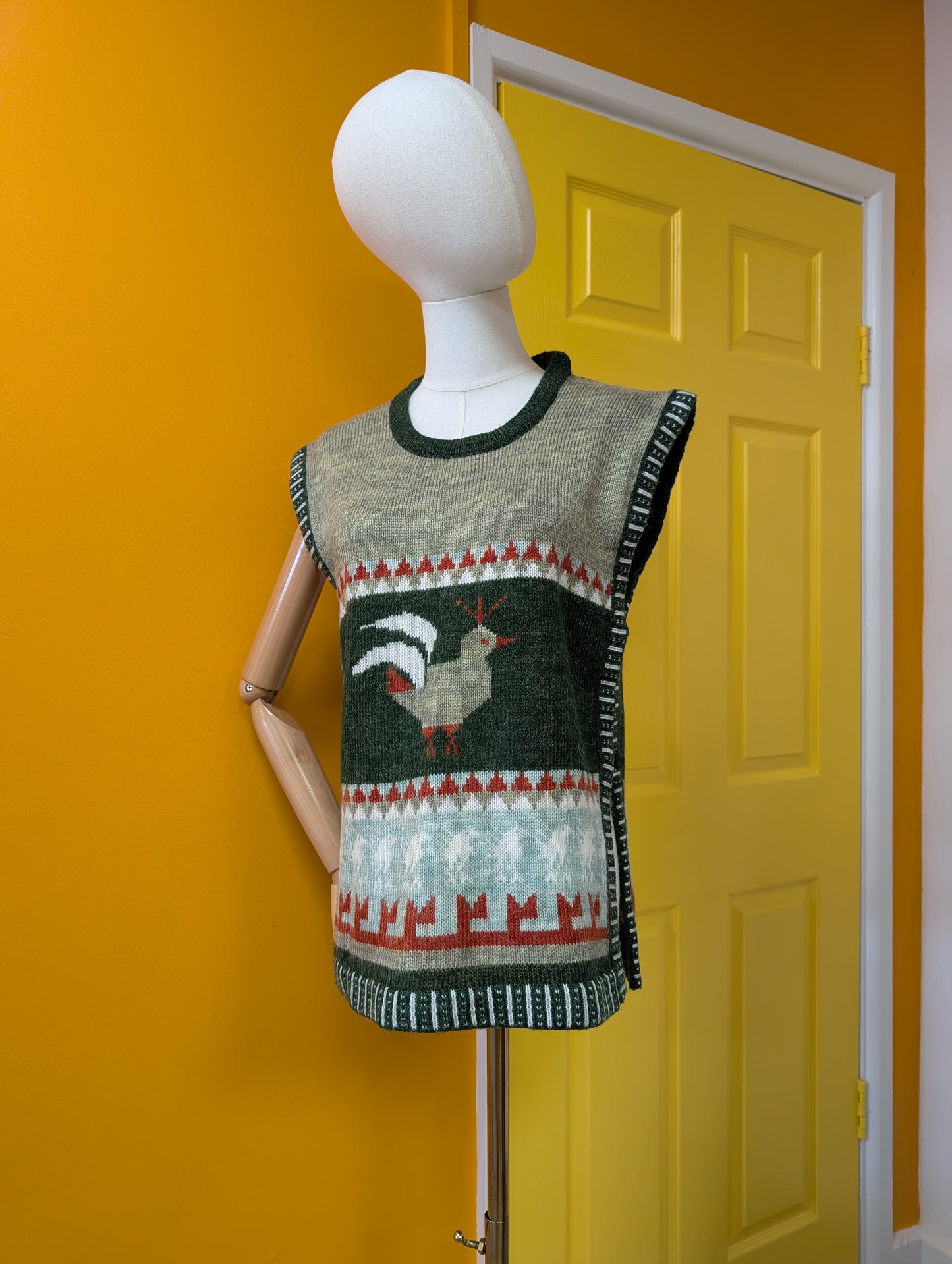 1970s Debenhams novelty acrylic tabard