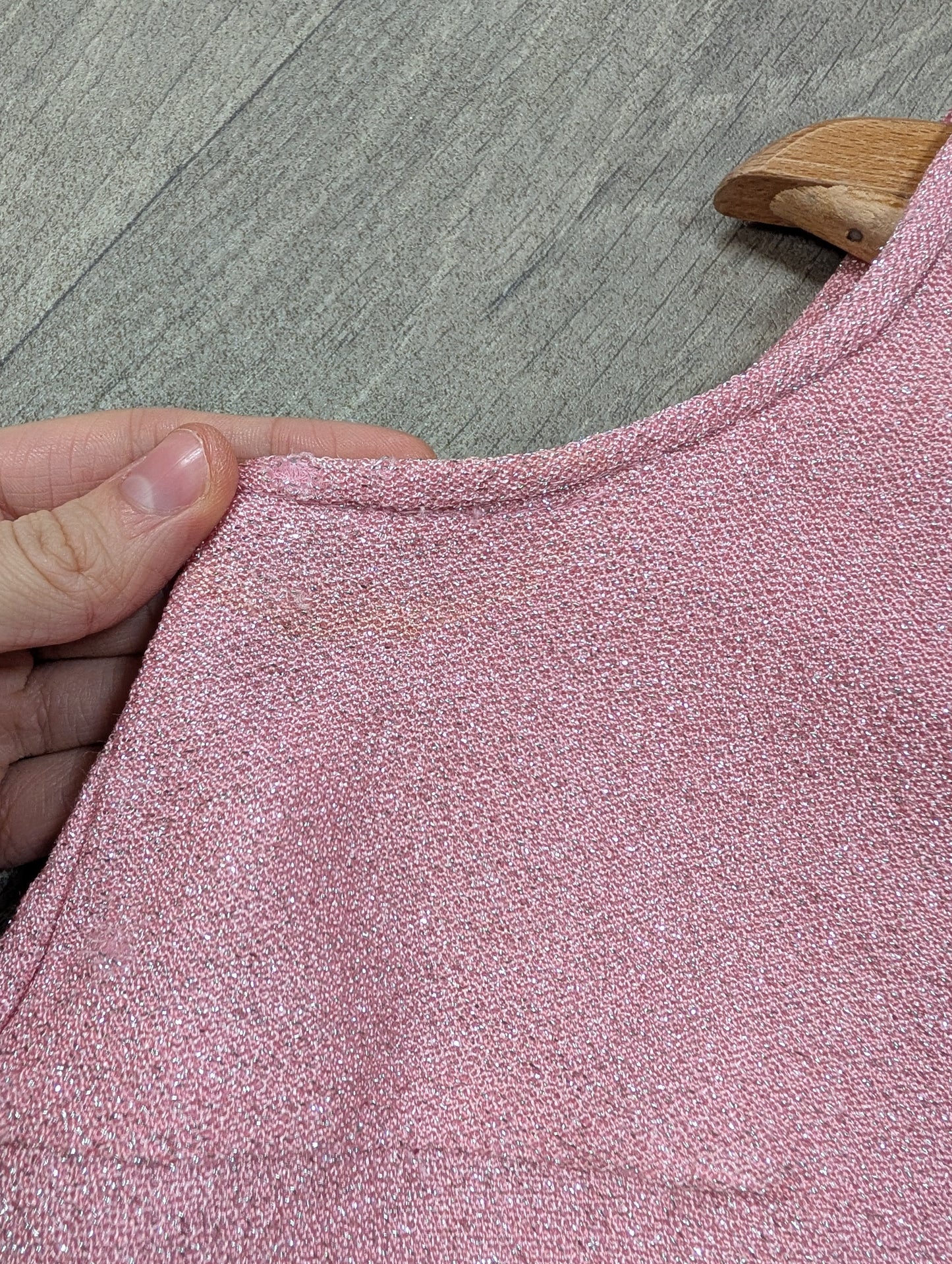 1960s Keynote pink/silver lurex top - M