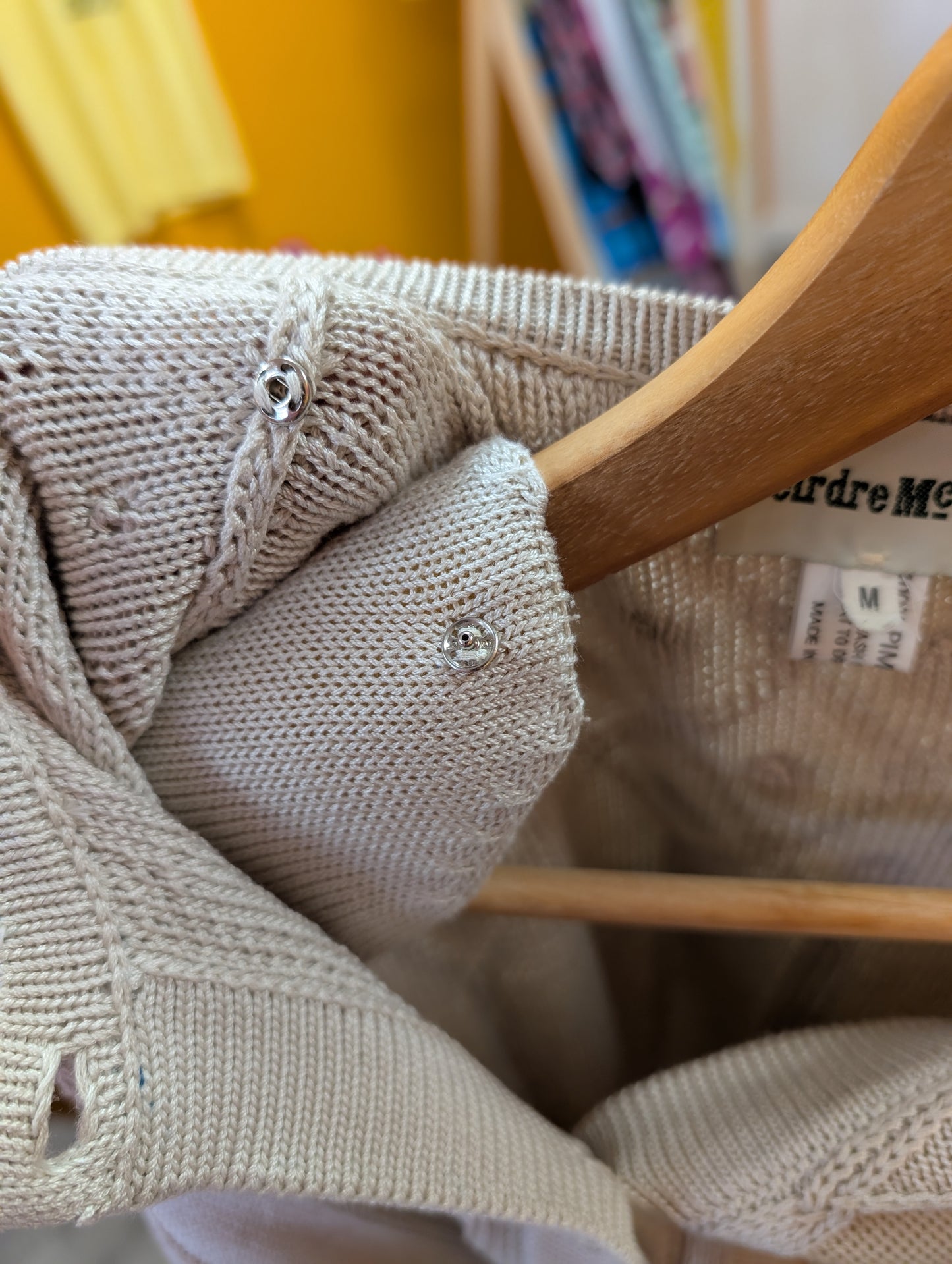 1990s Deirdre McGuire pima cotton cardigan