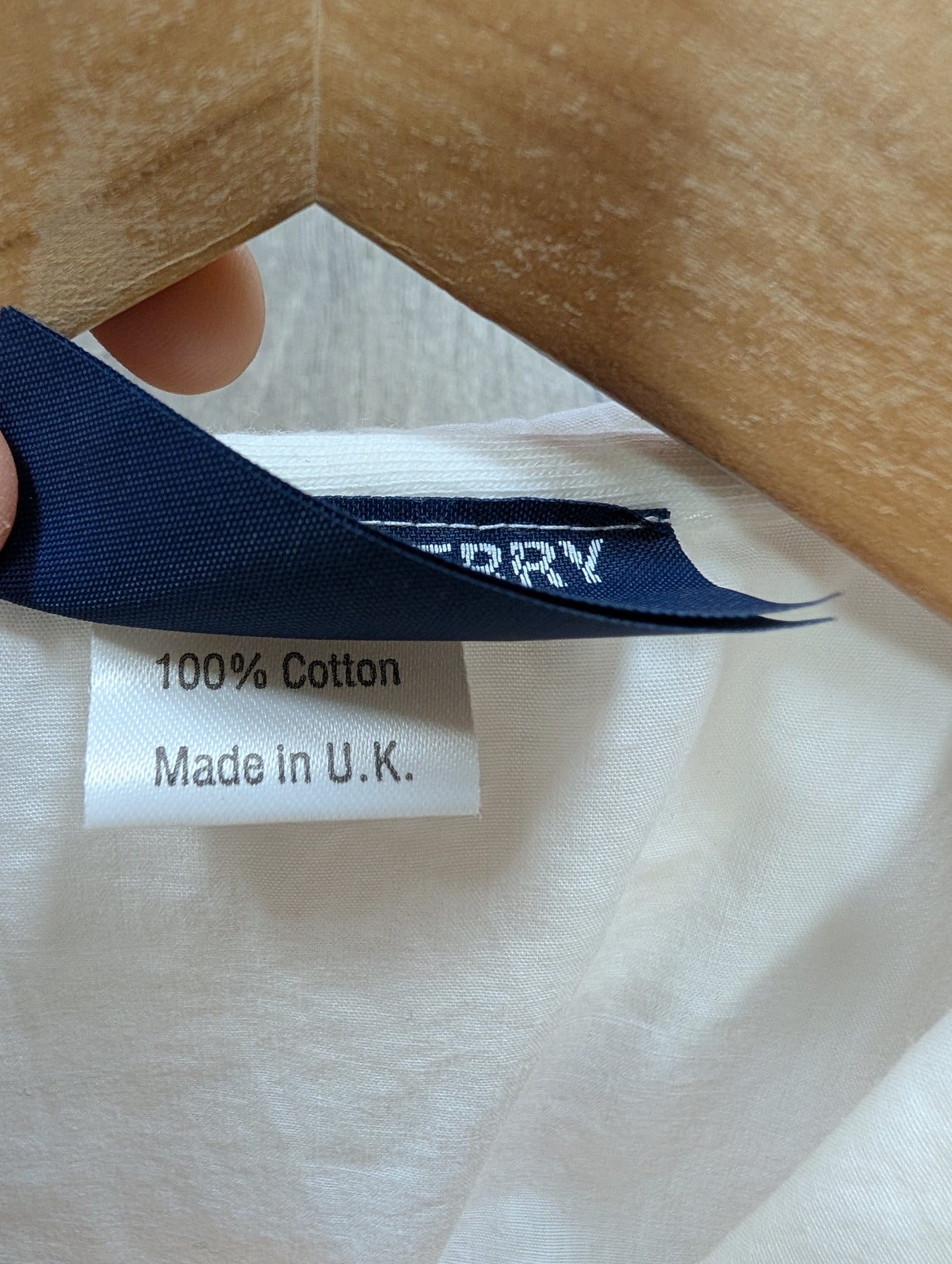 1980s Fred Perry white cotton blouse - XS