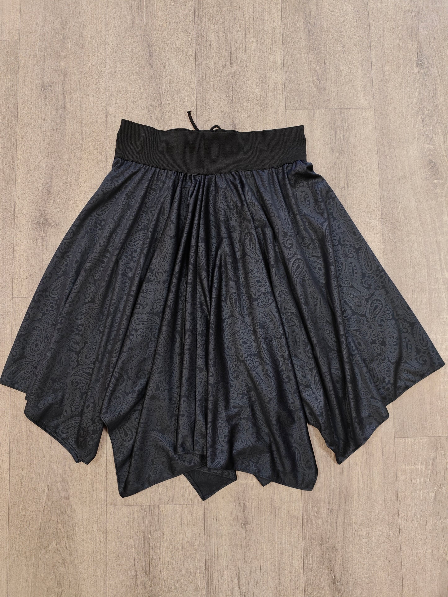 1980s black paisley skirt - S/M