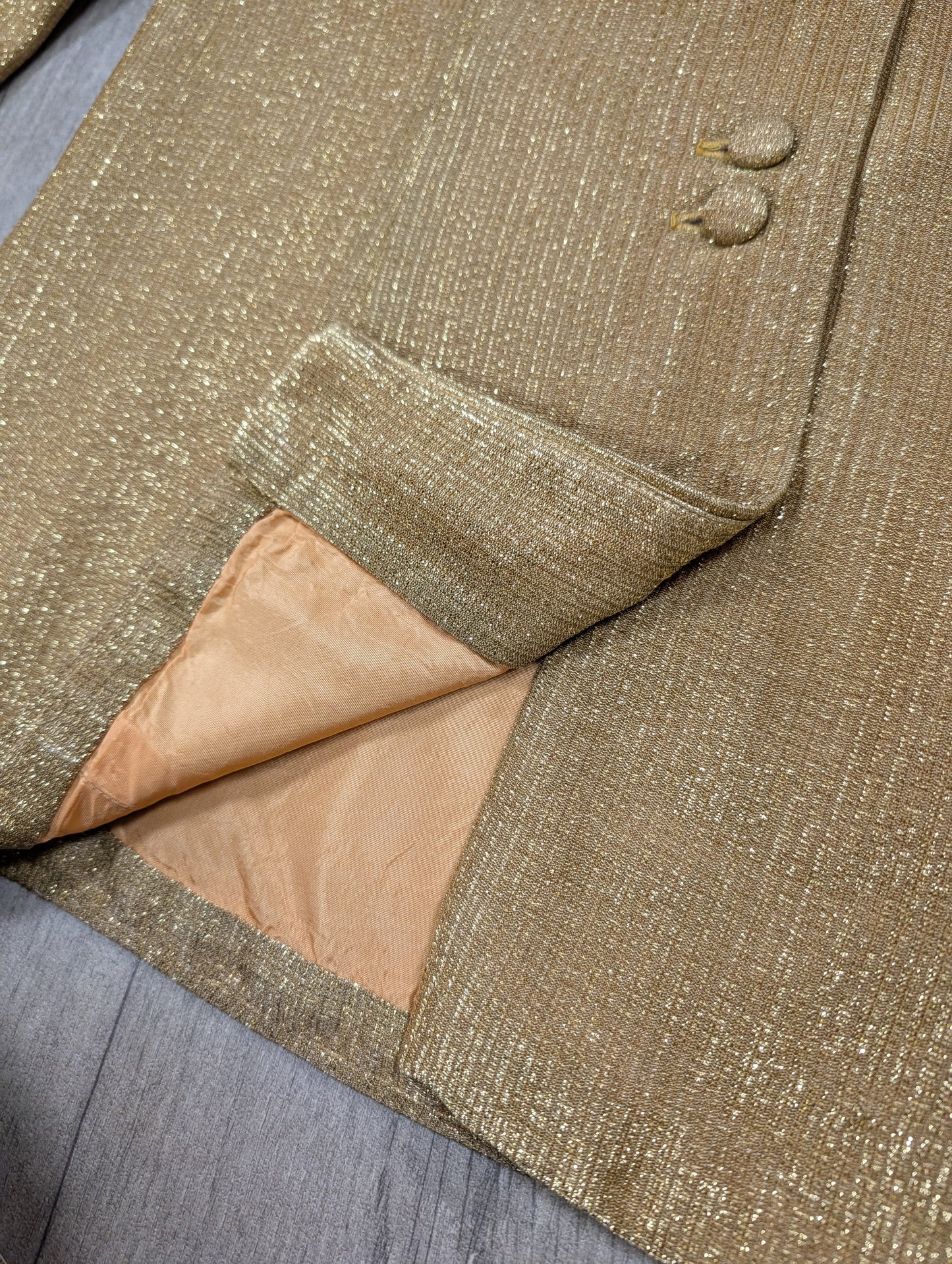 1960s Elida gold lurex top - S/10