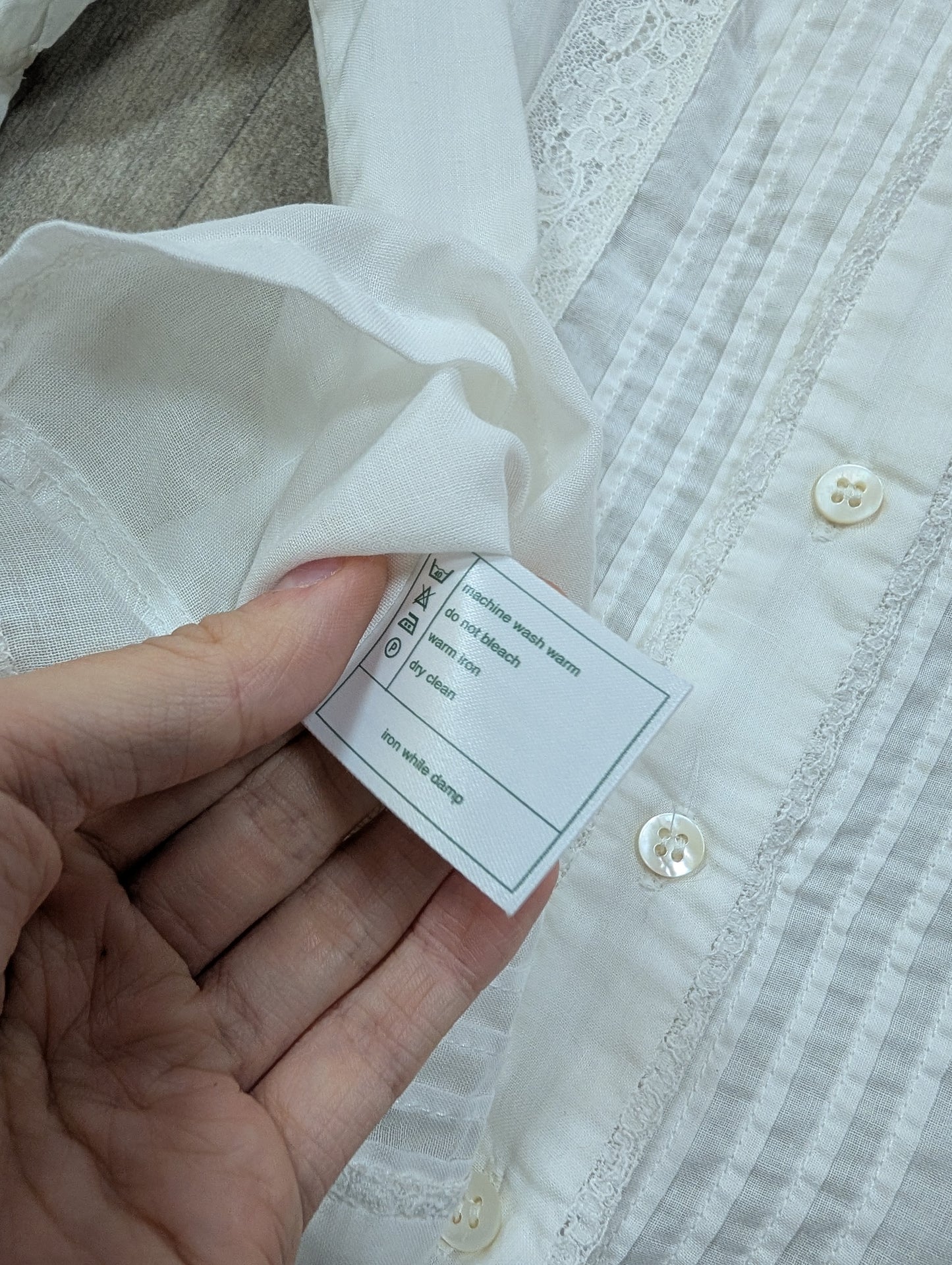 80s/90s Laura Ashley white blouse - XS/S