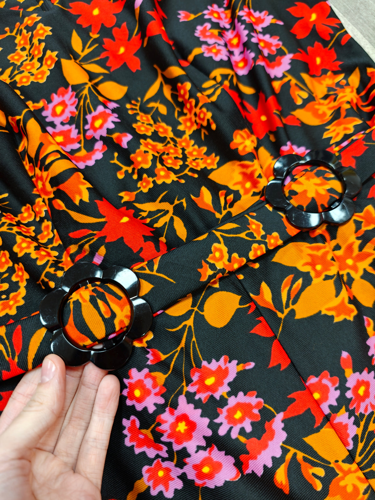 1970s Lenoir Original by Avron floral dress - M/14